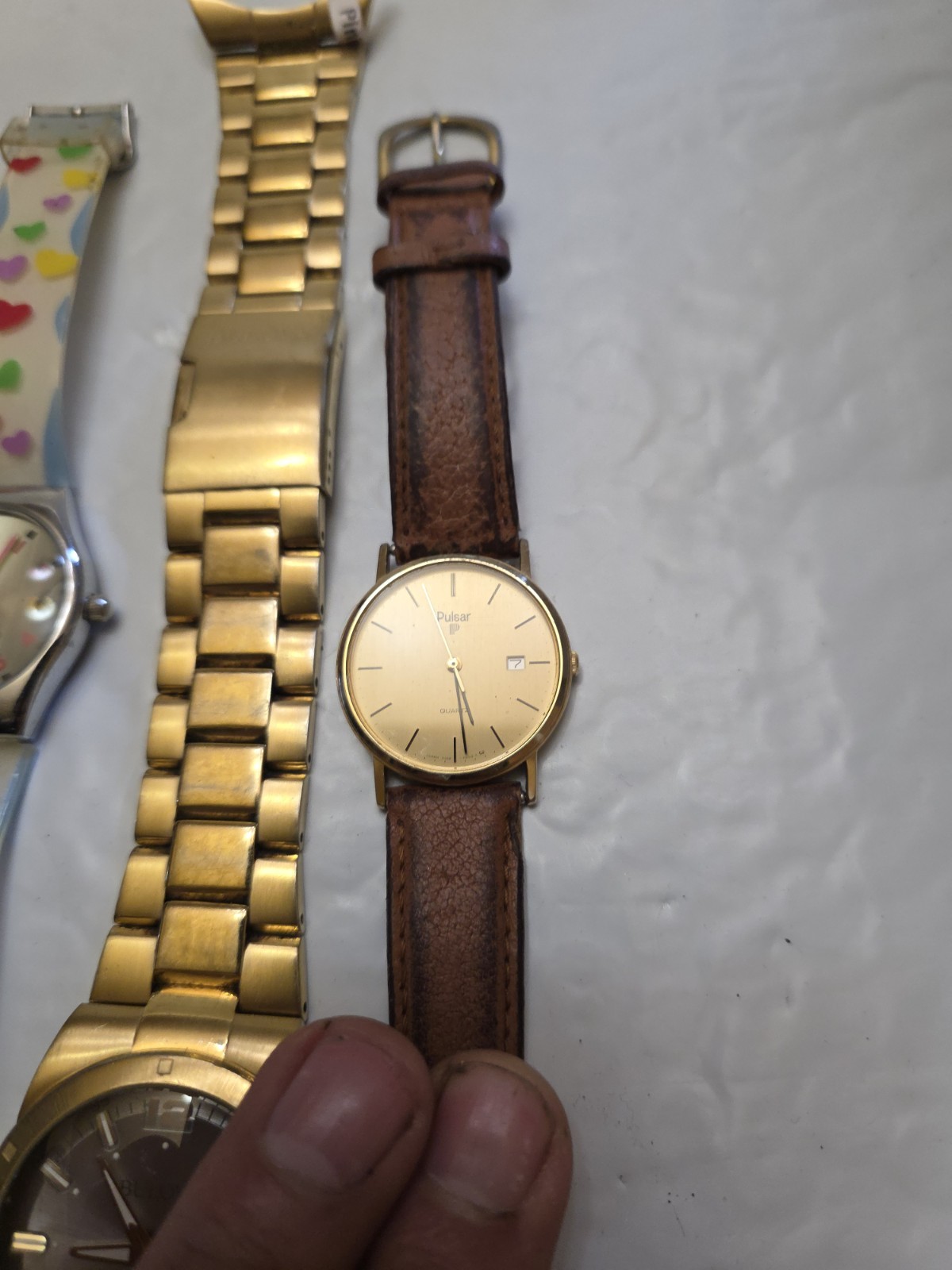 Vitage To Now Watches Lot 4 Parts Or Repair Non Working Bulova,Casio,Swatch D6