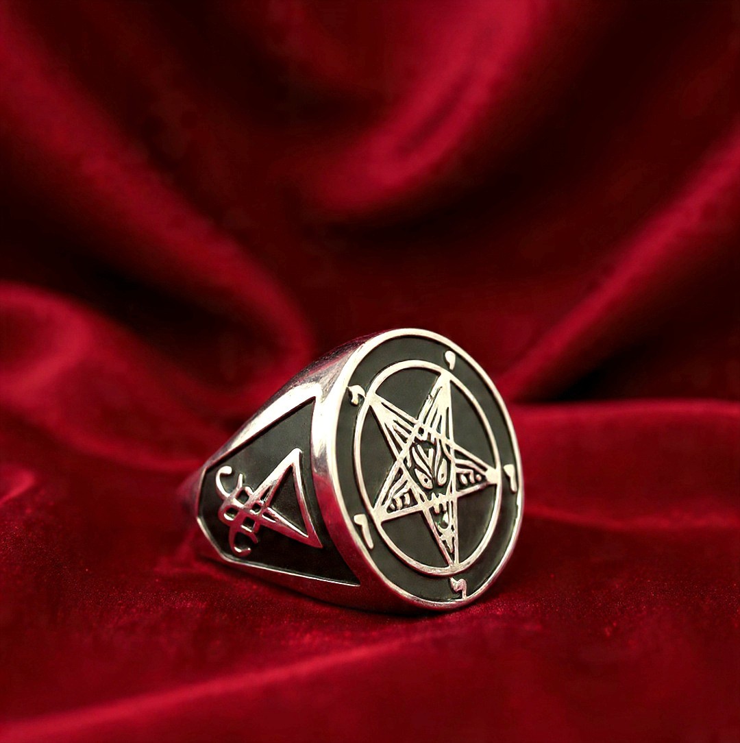 Sigil of Baphomet Ring Church of Satan goth punk occult alternative satanism