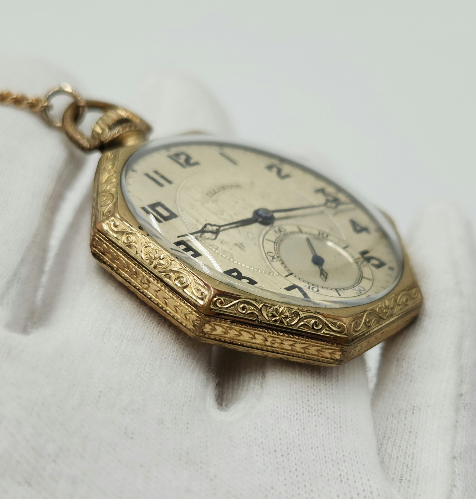 Illinois Supreme Double Roller Octagonal Pocket Watch – FOR PARTS / REPAIR