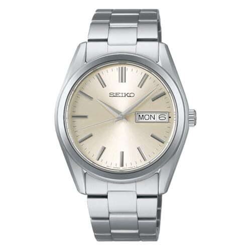SEIKO SELECTION S SBTH007 Day Date Quartz Watch Champagne Gold Dial 37.4mm