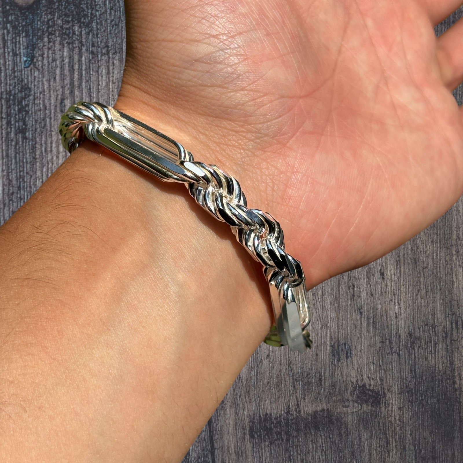 10mm Figarope Milano Bracelet – Solid 925 Sterling Silver Or 14k Gold Vermeil