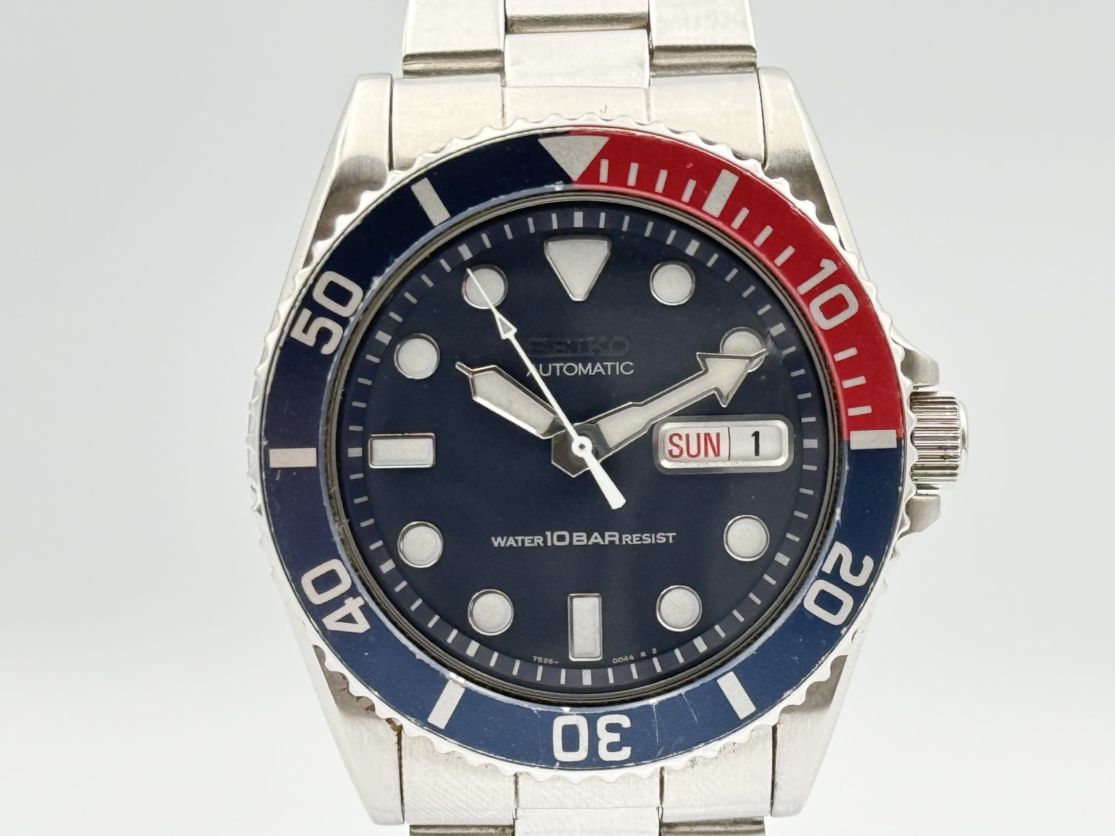 SEIKO 7S26-0040 Pepsi Bezel Automatic Navy Dial Men’s Watch Japan
