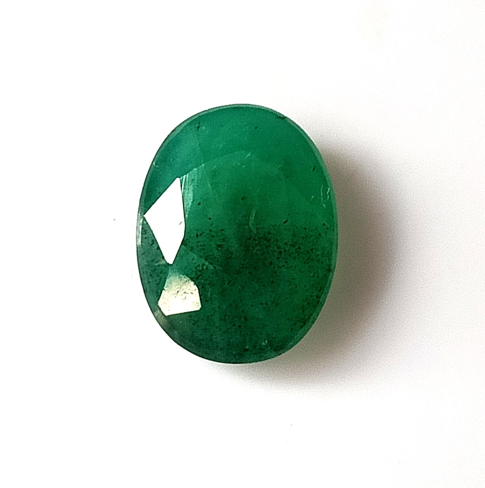 4.05 Carat Natural Untreated Emerald Oval Cut Faceted Loose Gemstone 9.7X12.5 mm