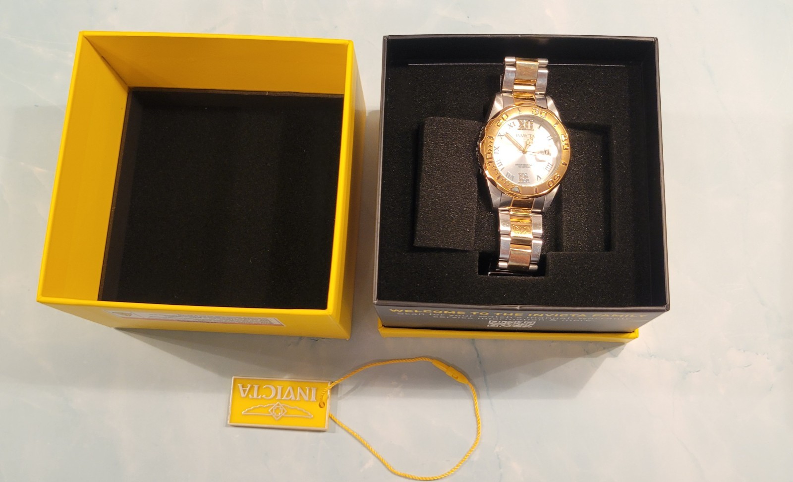Invicta Pro Divers Watch Links Parts or Repair Two-tone w/ new case box