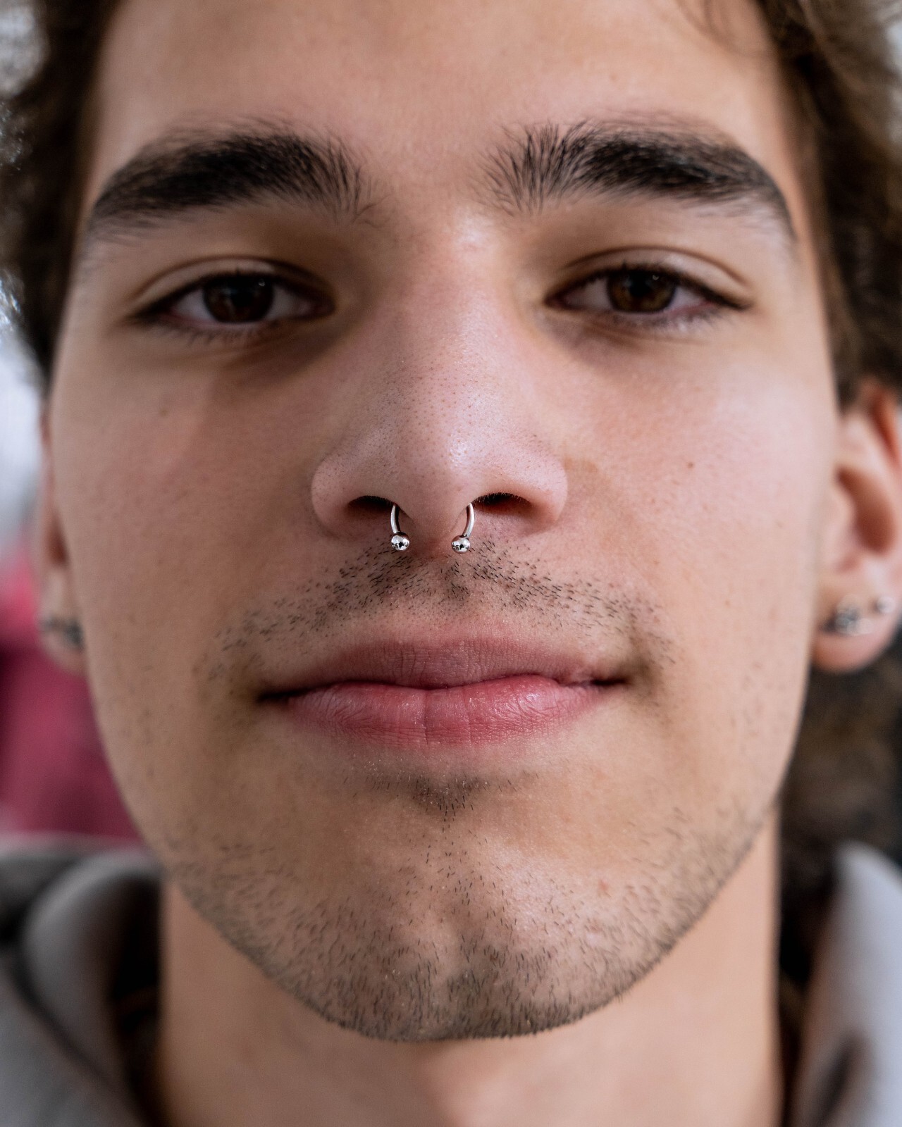 2 Pcs 8MM Stainless Steel Septum Piercing Ear Ring Cartilage Earrings Women Men
