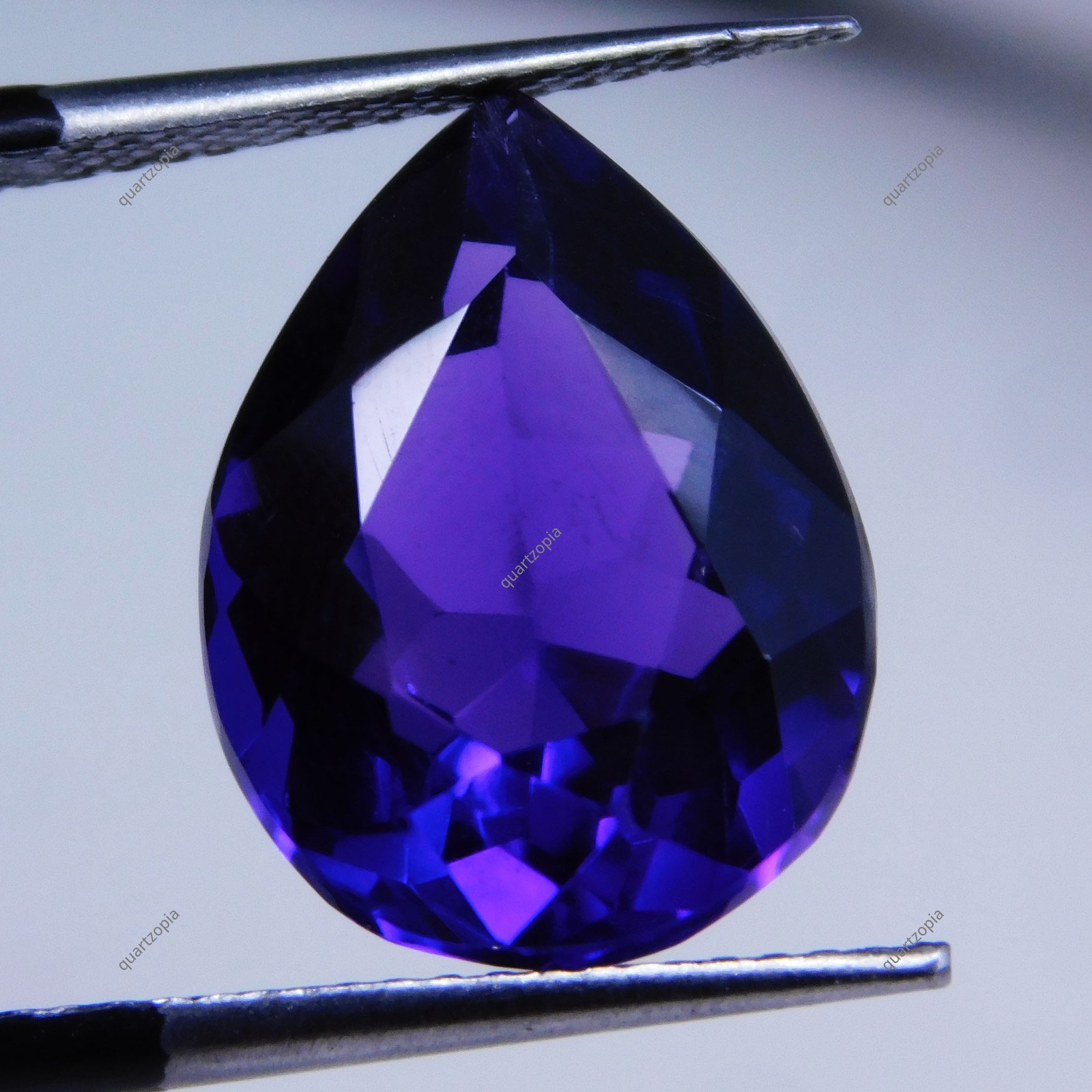 6.45 Cts Pear Natural Violet Blue Amethyst Untreated Stunning Gemstone