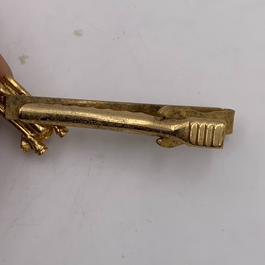 NASA Space Shuttle Rocket Launch Challenger Tie Bar 2″ Gold Tone Strong Clip