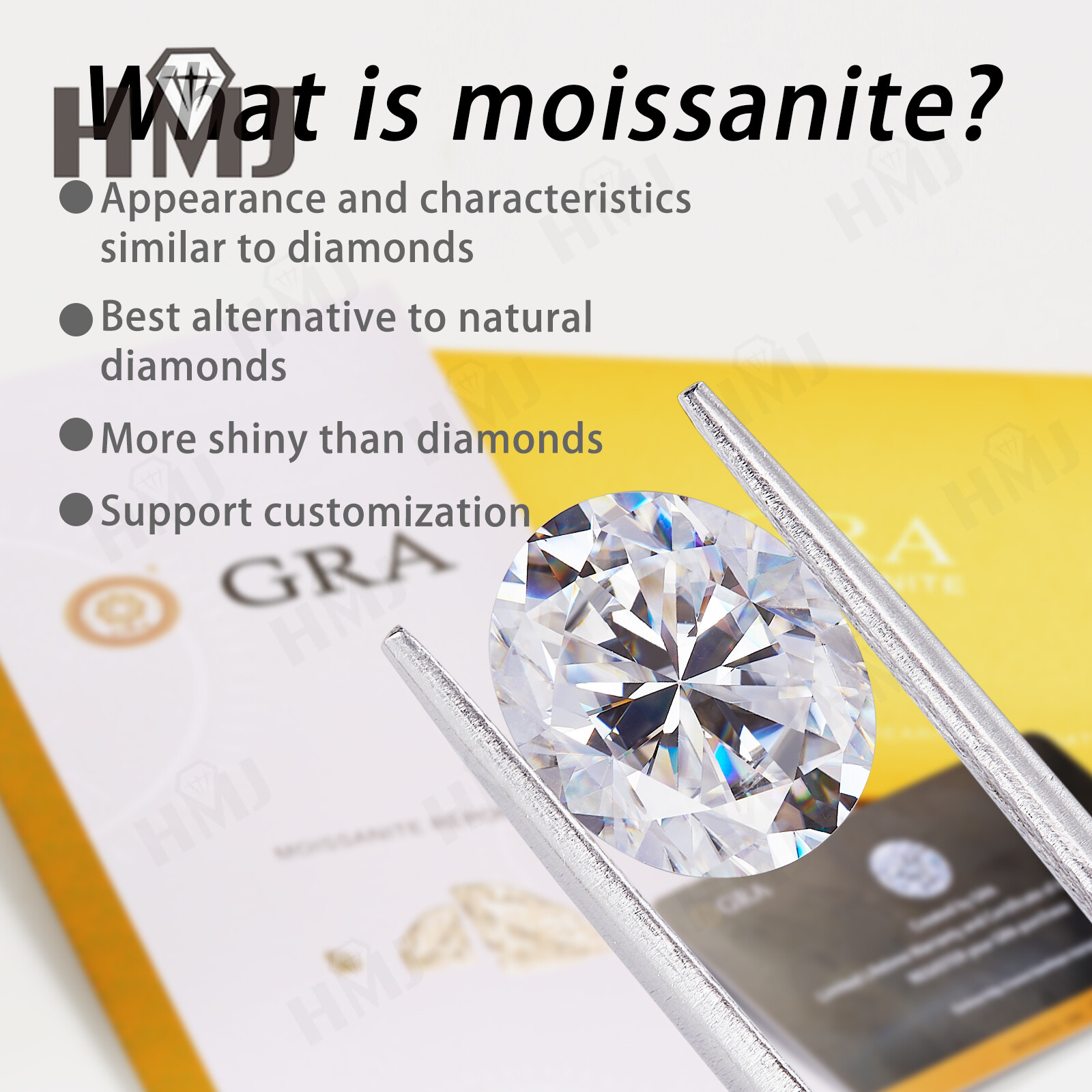Oval Cut 0.1- 8CT Moissanite Loose Stones GRA Certificated Lab Grown Moissanite