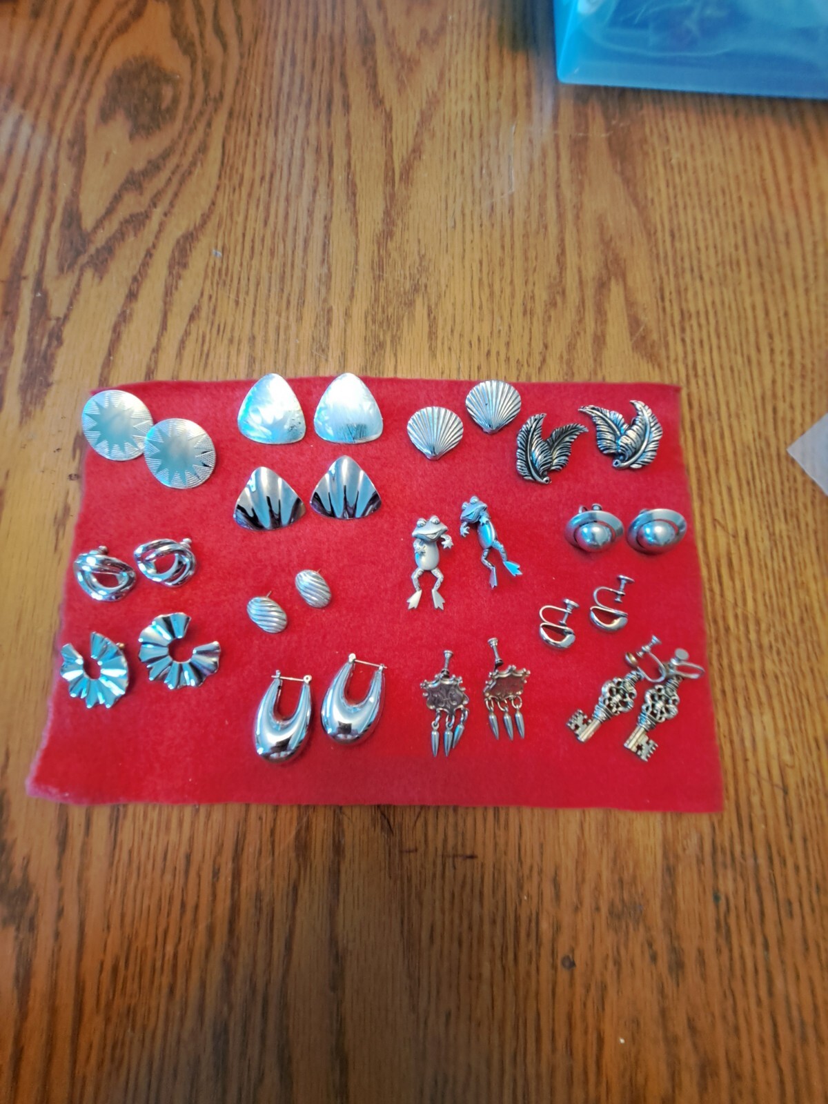 Earrings Vintage Silver Tone Costume Design Several Styles a Lot of 15 Pair