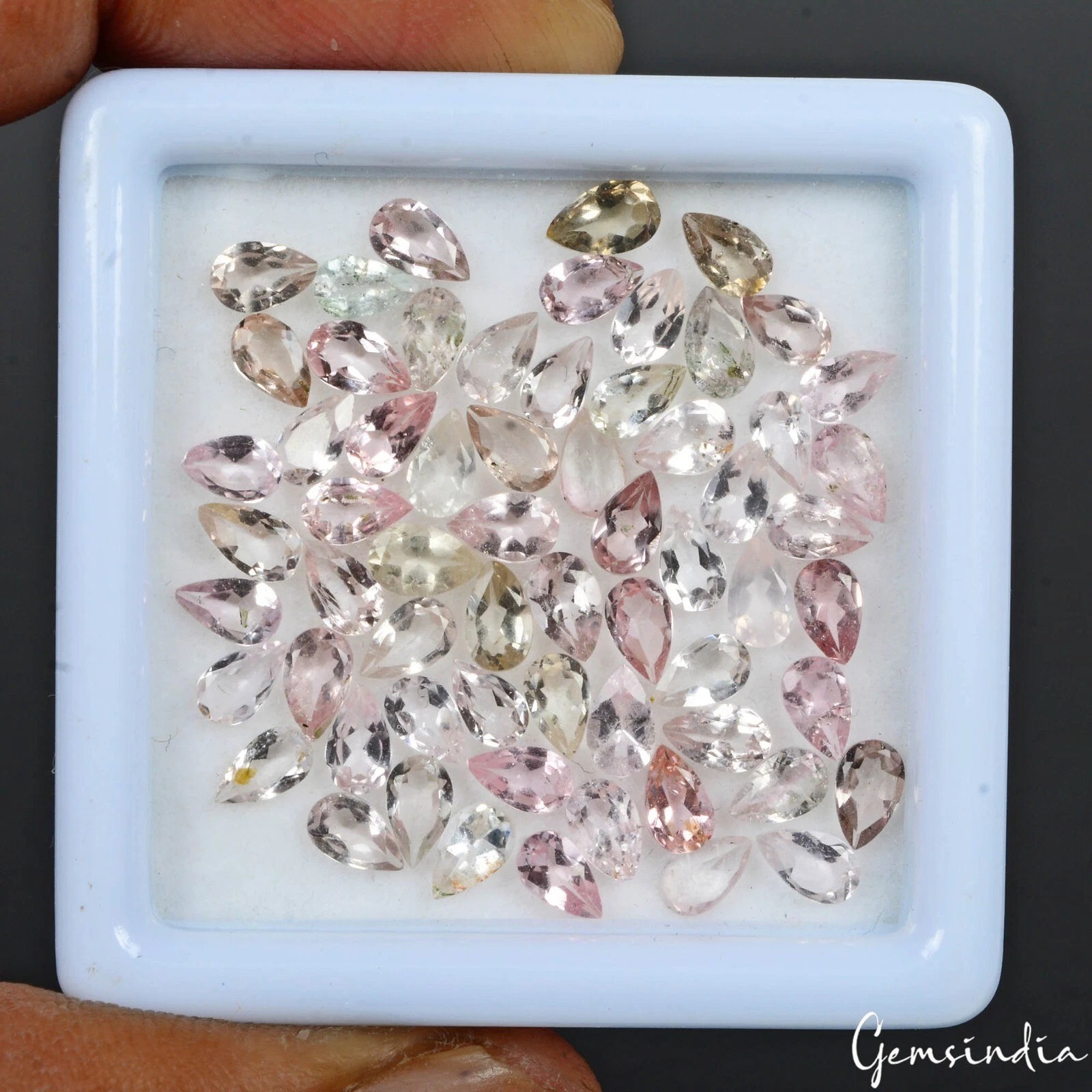 5x3mm Natural Pink Tourmaline Pear Cut Loose Rubellite Gemstones~63 Pcs/11.70 Ct