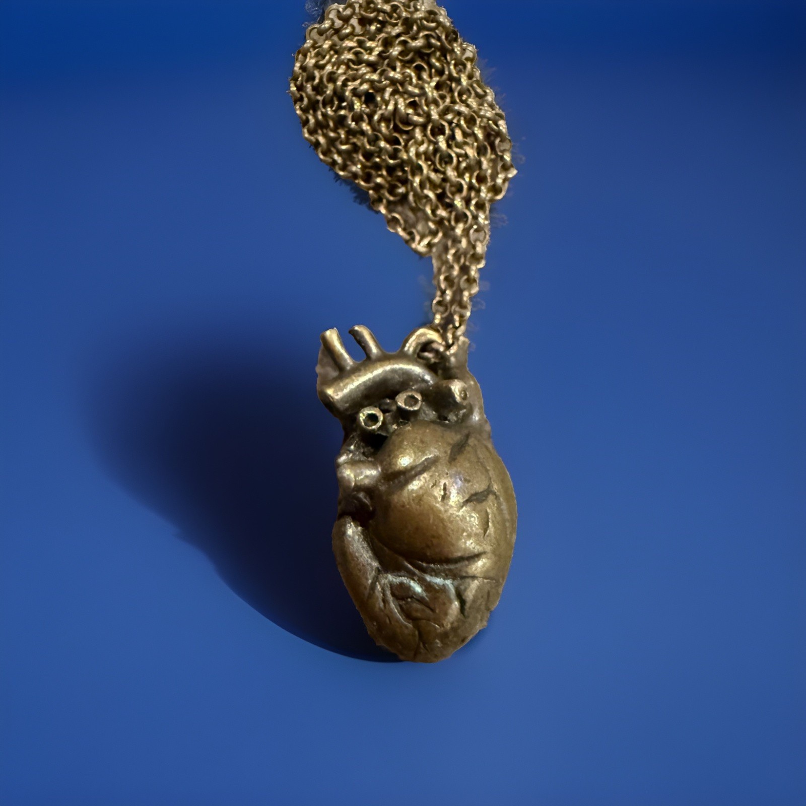 Necklace Heart Anatomical Pendant Necklace Stainless Steel(?) Bronze (?)