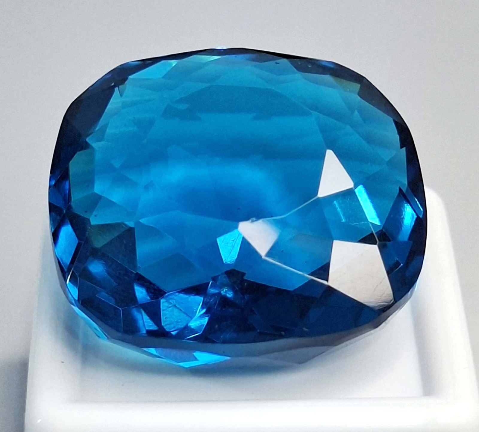 Blue Indicolite Tourmaline Cushion Cut 58-60 Ct Loose Certified Gemstone SP214