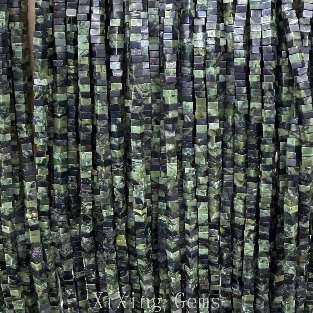 1x2mm Natural Kambaba Jasper Flat Square Disc Spacer Beads for Jewelry Making