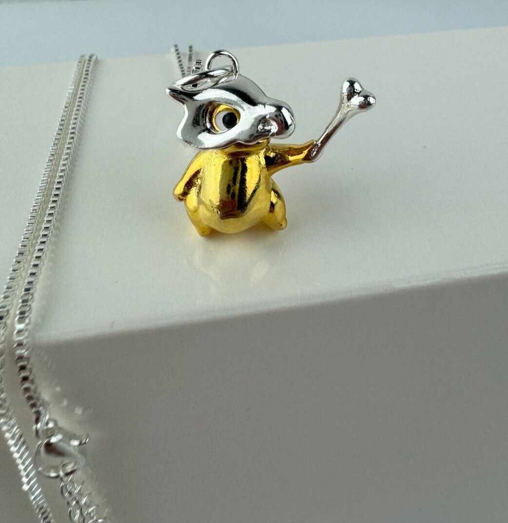 Anime Pokemon Necklace Cubone Pendant Jewelry Necklace Gift Cute Accessories
