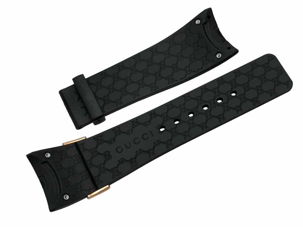 Original Replacement Black Rubber Watch Band I-Gucci Latin Grammys Edition Brand
