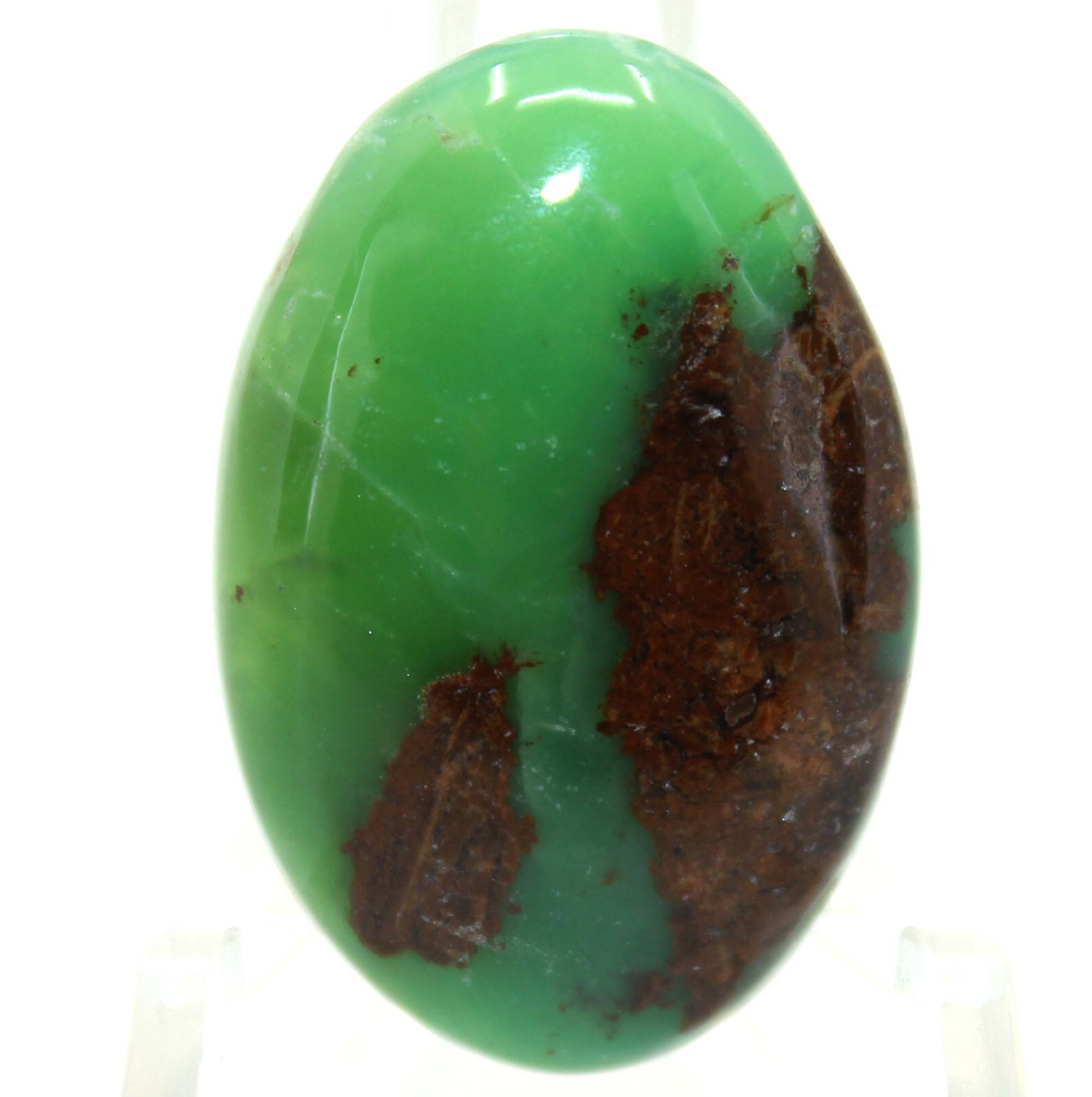 28.10 Cts Nice Bio Chrysoprase Gemstone Oval Cabochon Loose Gemstone 29x19x5 mm