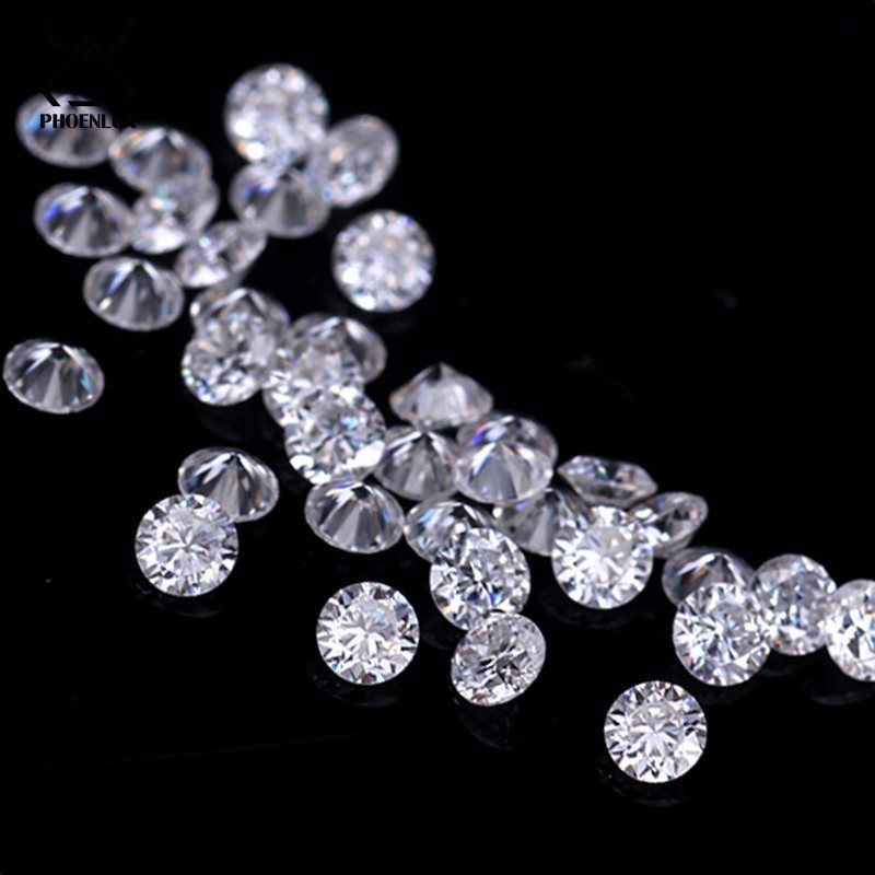 5CT Loose Moissanite Round Gem 0.7mm-3mm Melee Stone D White VVS For Jewelry DIY
