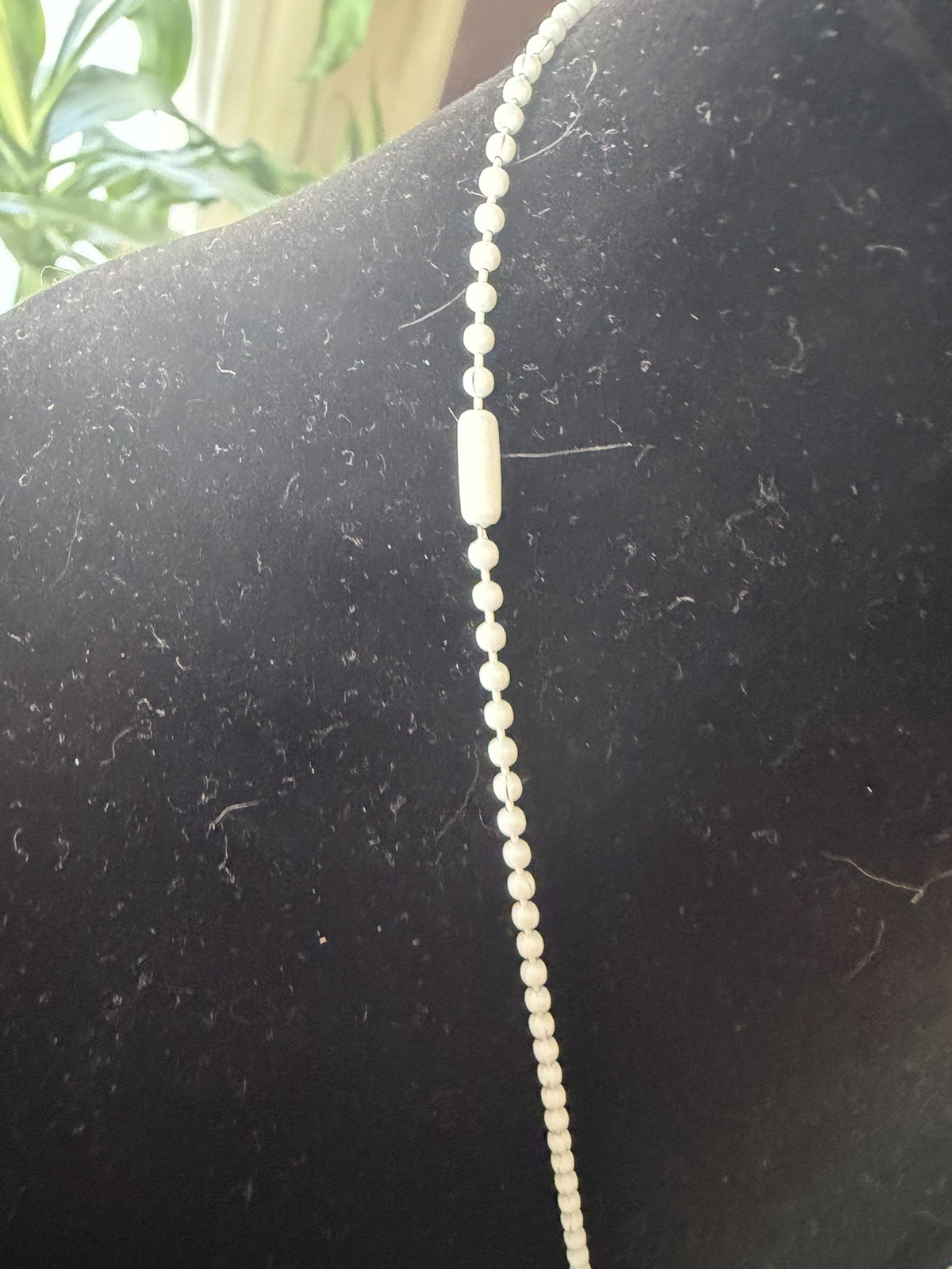 Chrome Goth Cross Style Necklace WHITE
