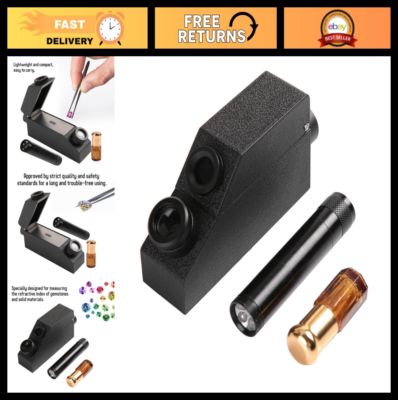 Jewelry Refractometer Meter – Professional Gem Testing Tool for Refractive Index
