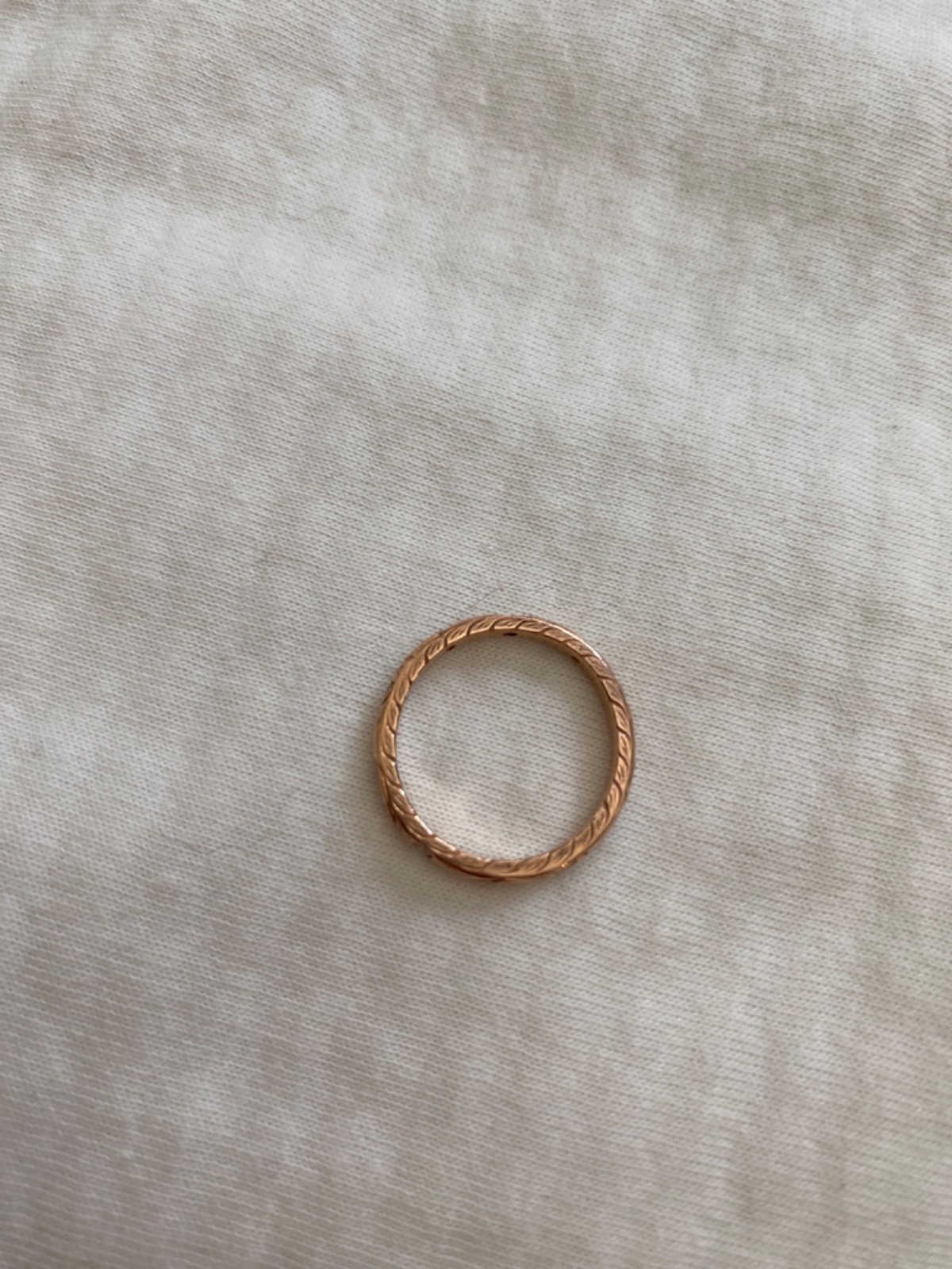 14k rose gold diamond ladies wedding band scroll carved whitehouse brothers sz 7