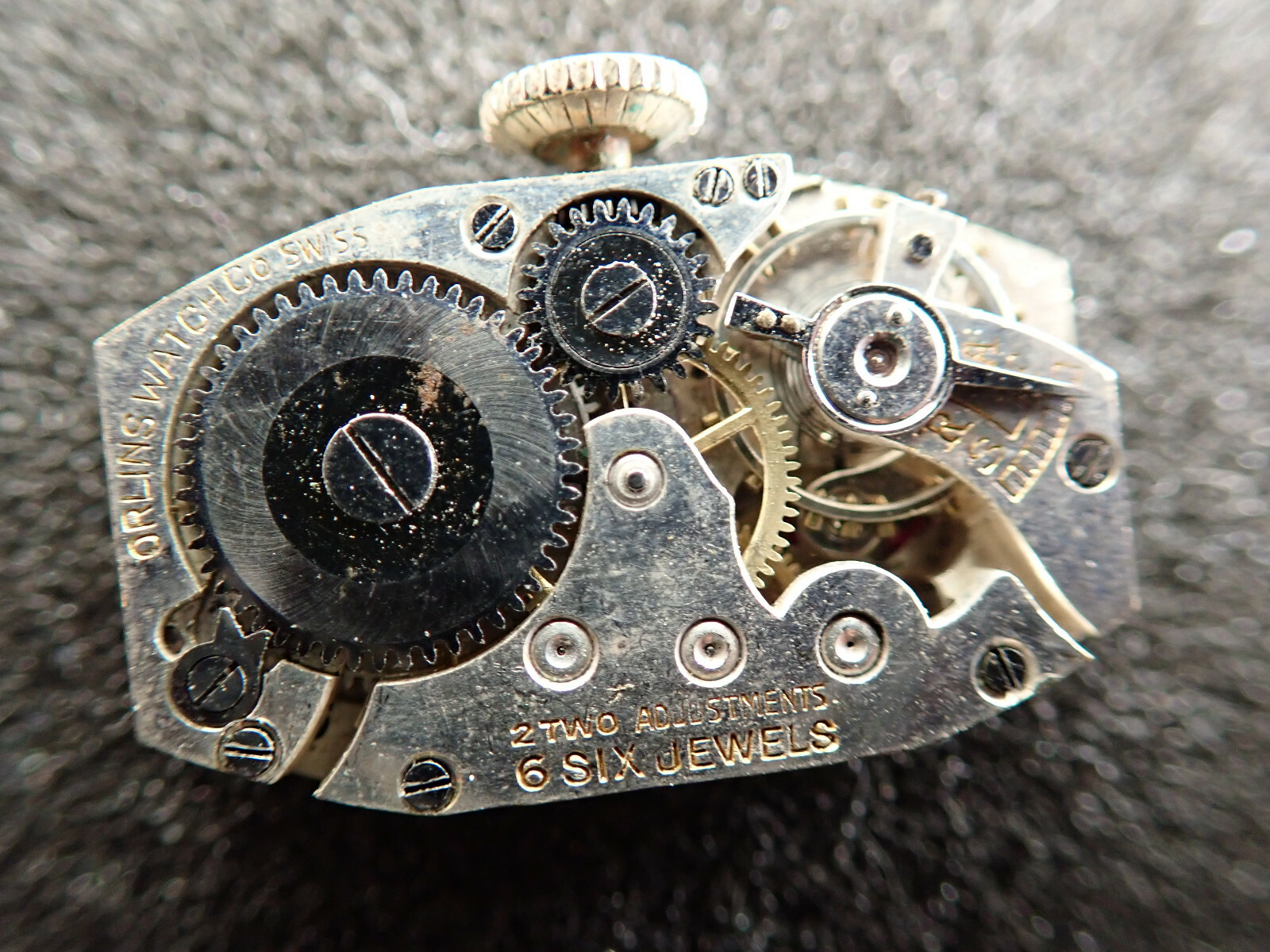 VINTAGE 24.7MM ORLINS WATCH CO. SWISS WRIST WATCH MOVEMENT – NOT RUNNING