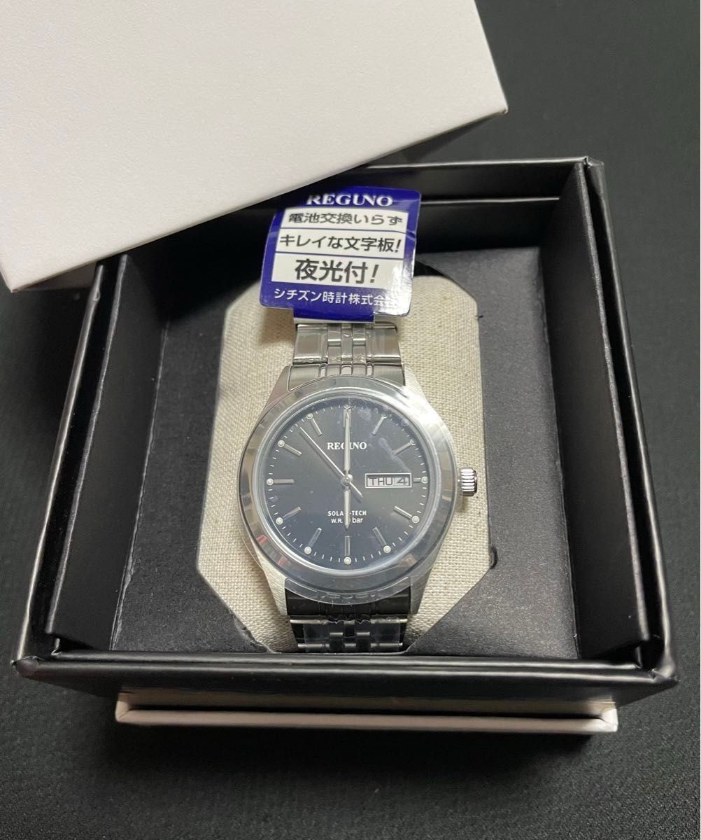 Anniversary Birthday Present Citizen Wristwatch Regno Ring Solar KM1 113 51 Silv