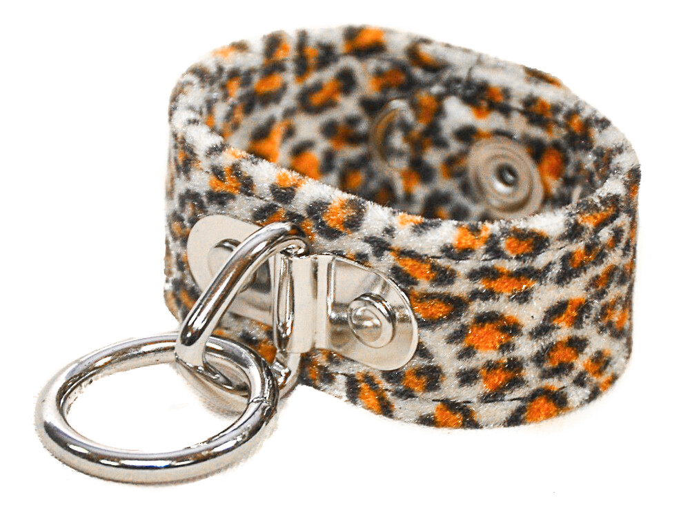 Bondage Bracelet Animal Leopard Punk Goth Rock Clubware Red Brown Green Blue
