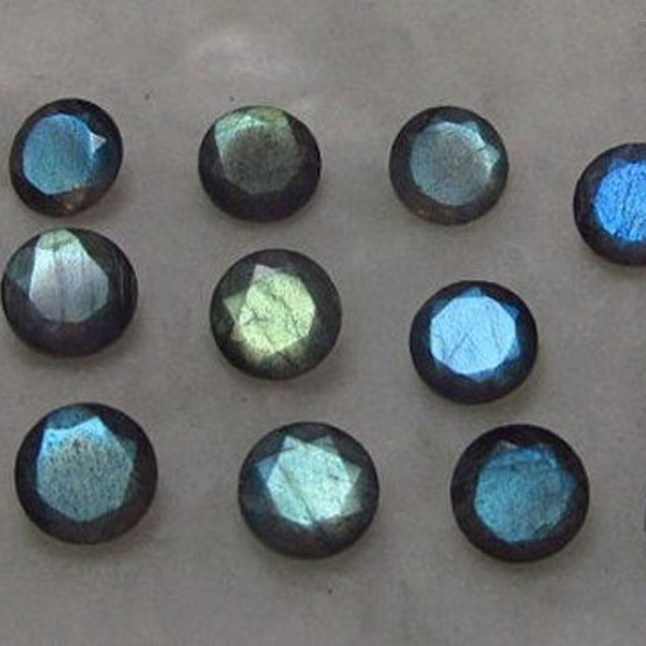 Blue Labradorite Round Faceted Cut 3mm to 15mm Natural Loose Wholesale Gemstone