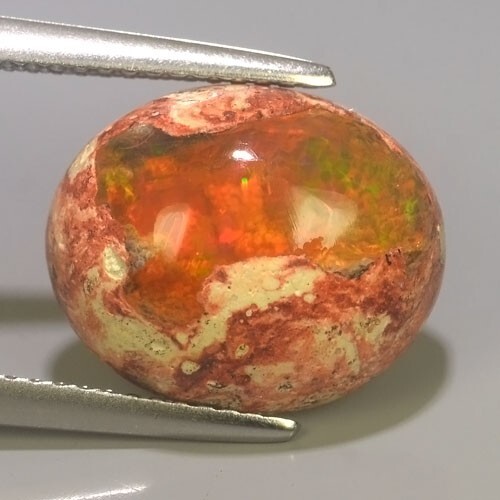 5.15Cts SPARCLING NATURAL MEXICAN FIRE OPAL -REF VIDEO