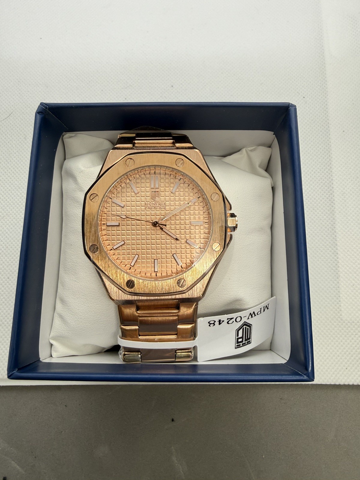 Invicta Prestige MPW-0248 Men’s Watch 44mm Rose Gold Quartz Flame Fusion