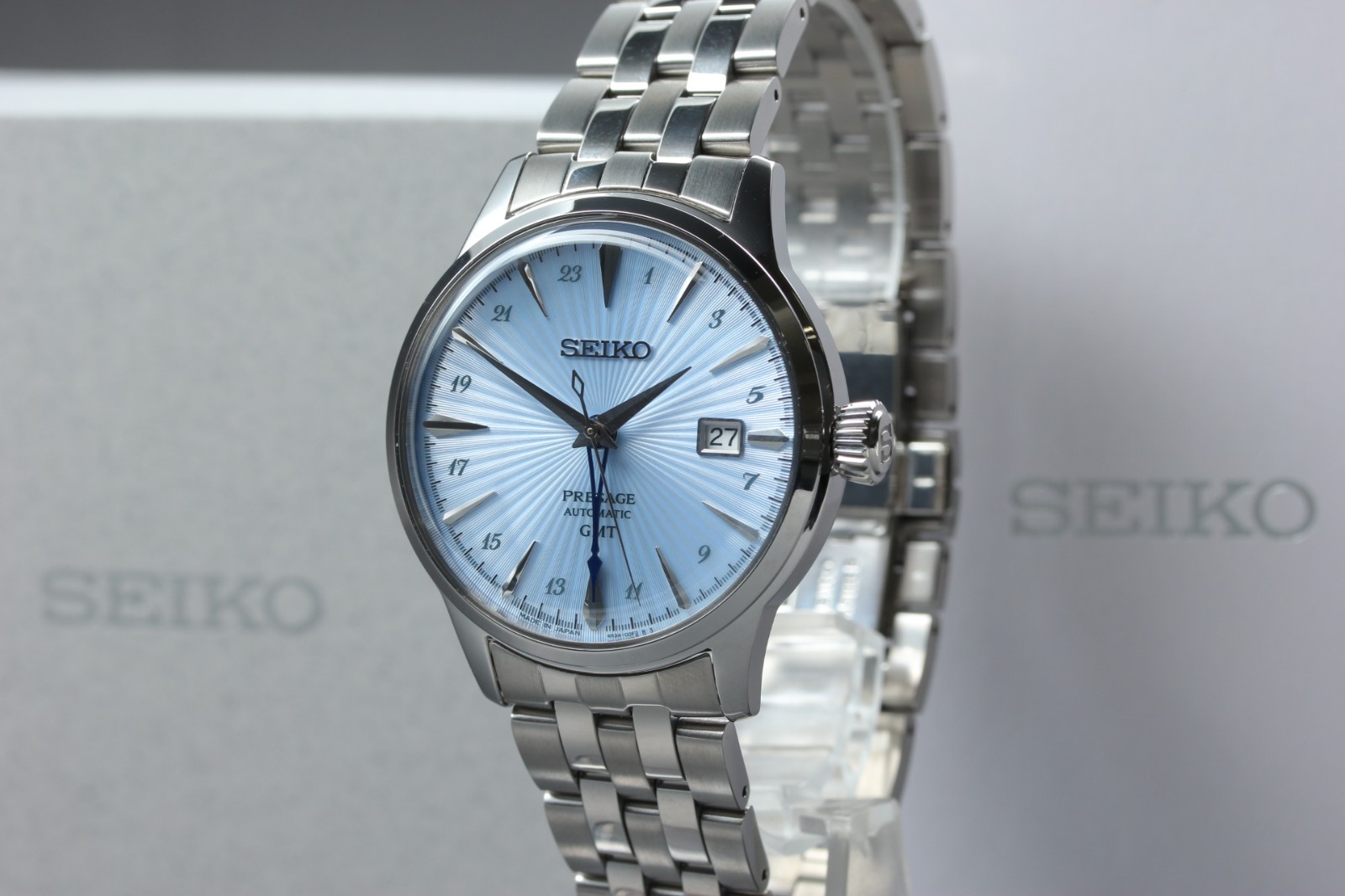 [ MINT w/ BOX ] SEIKO Presage Cocktail Time GMT 4R34-00J0 40mm AT Men’s Watch