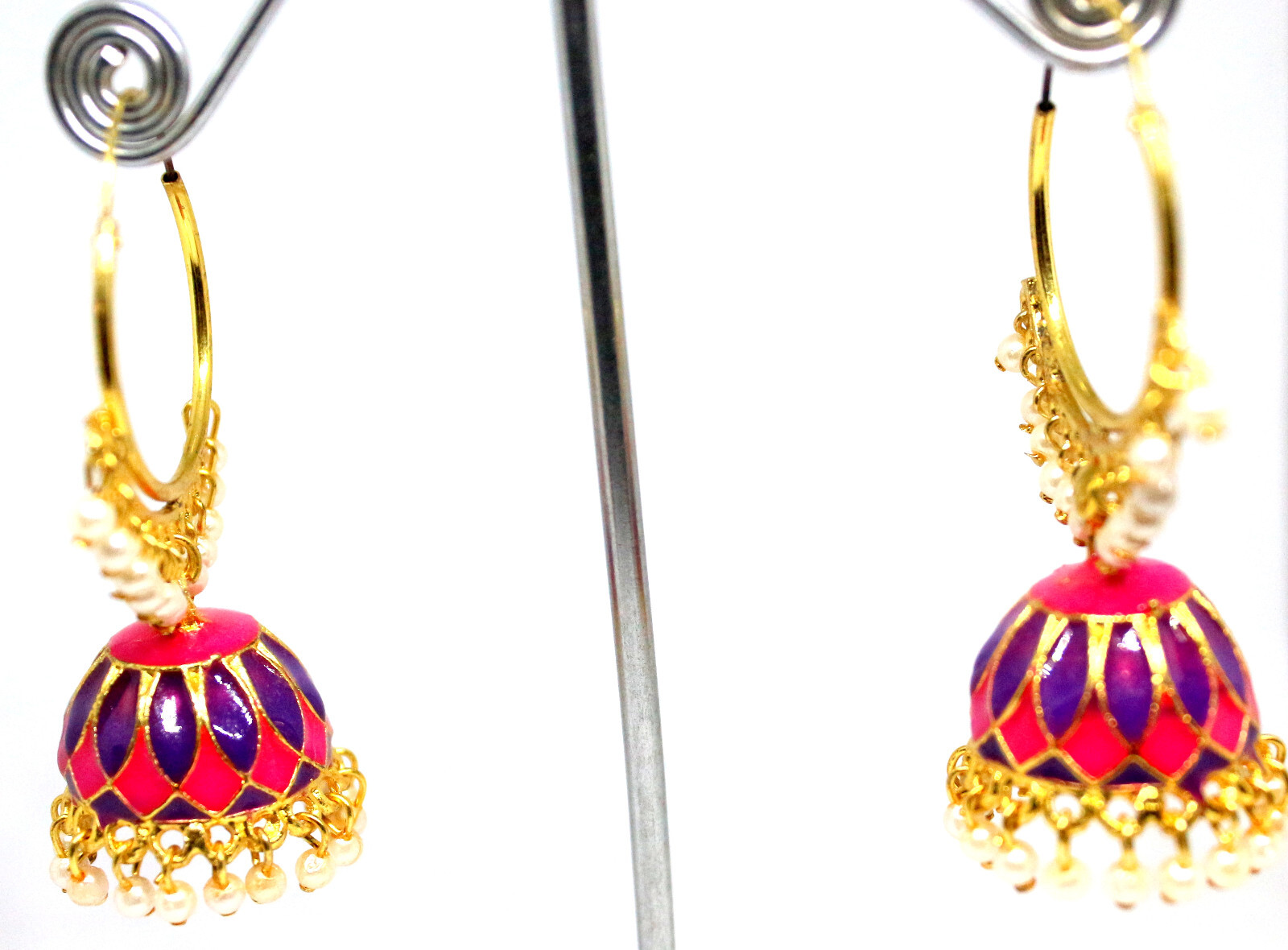Jhumka Wedding Bridal Gold Plated Jhumki hoop Earring ethnic Partywear JH9