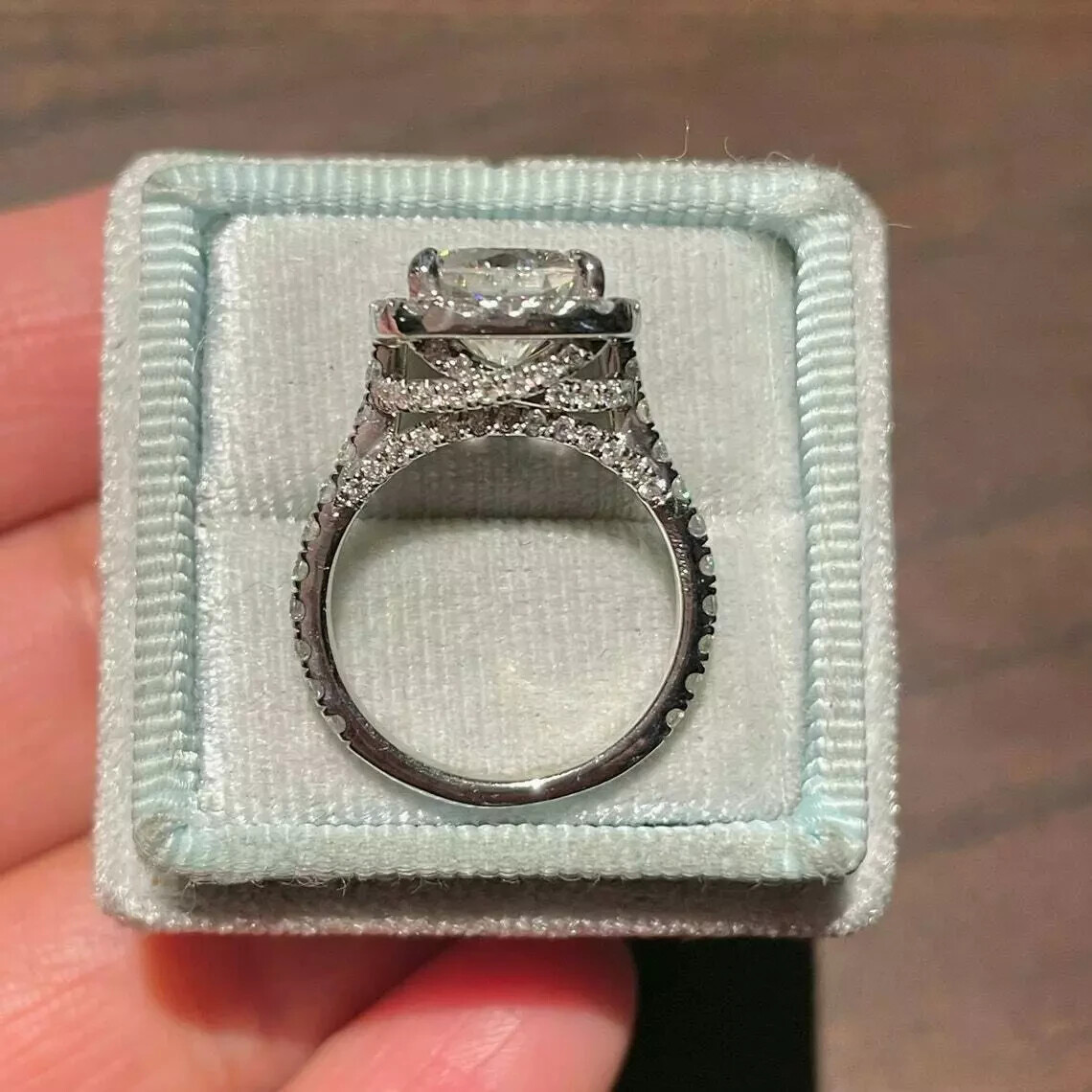 2Ct Cushion Cut Lab Created Diamond Valentine’s Day Gift Ring 14K White Gold FN