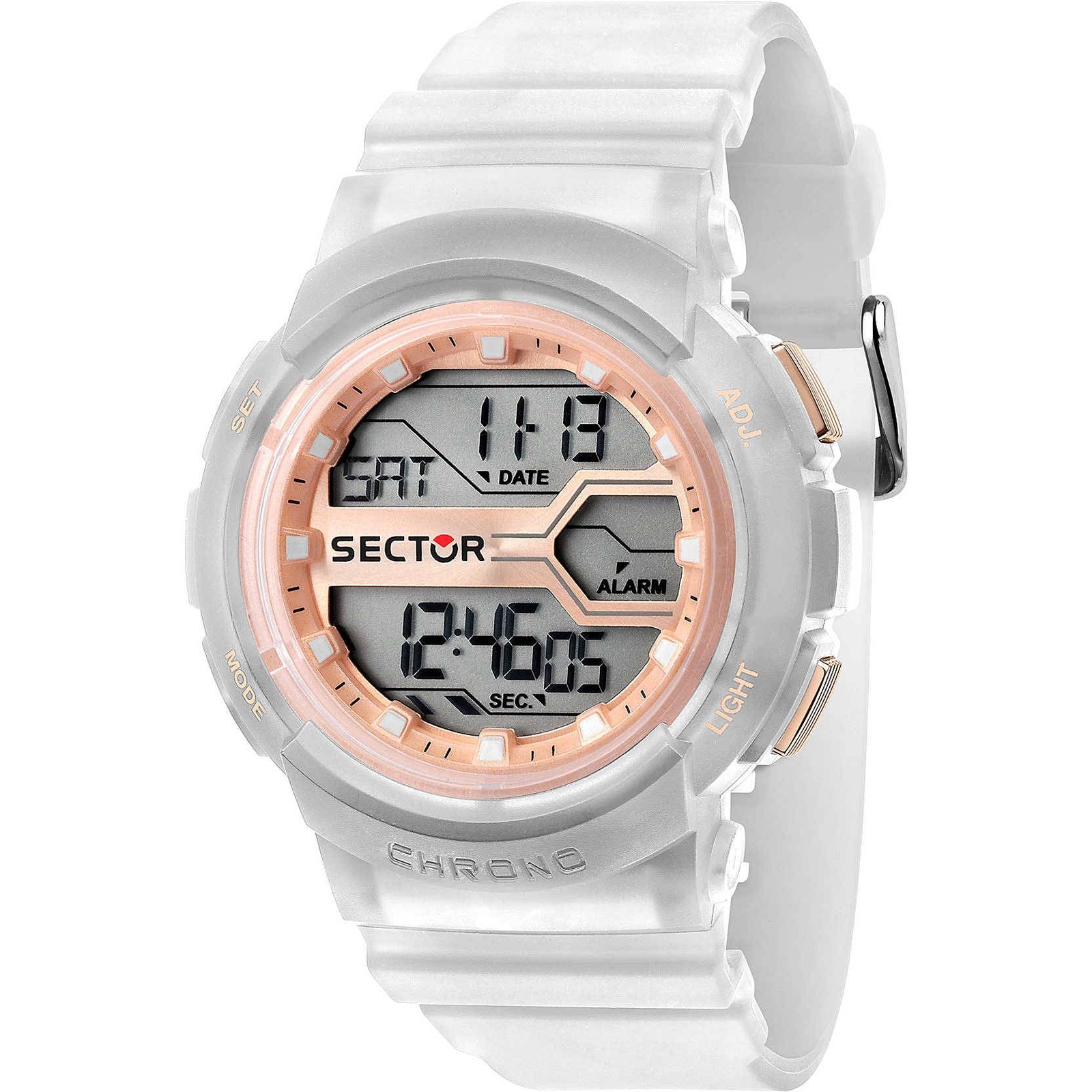 Sector Ex-39 watch r3251547004 watch silicone white rose digital chrono