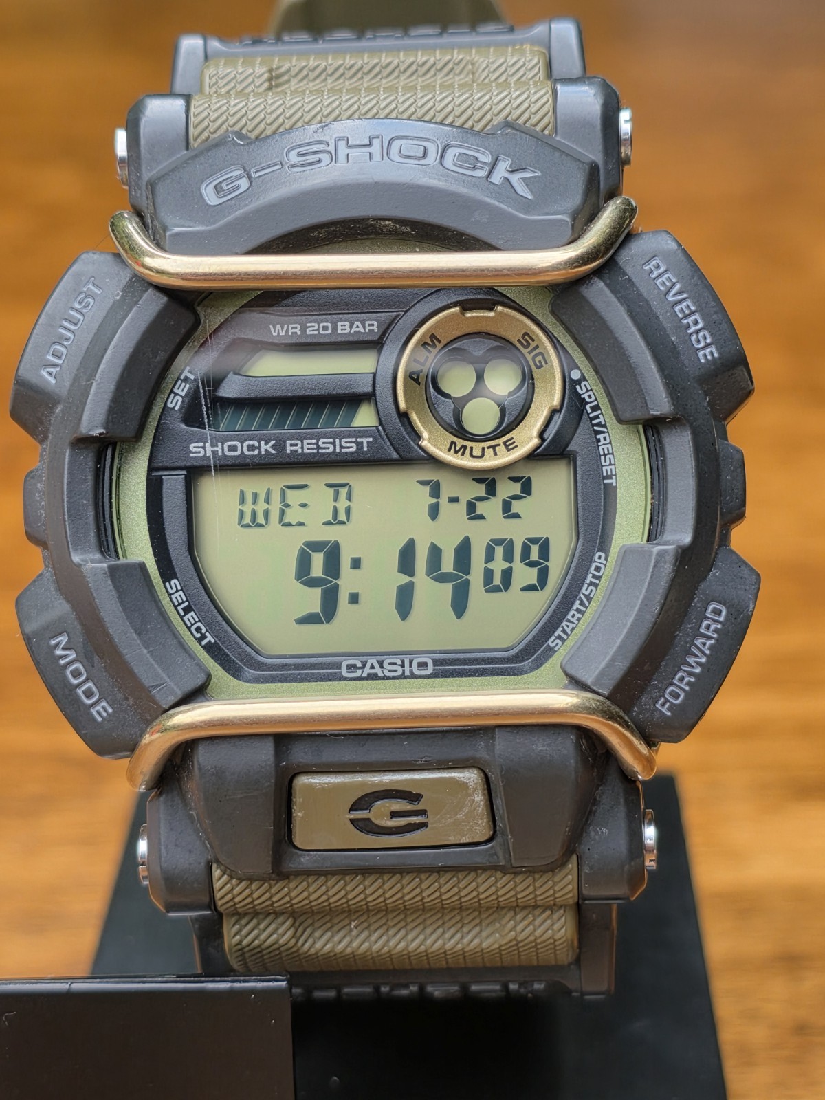 Casio G-Shock GD-400 Watch Men 48mm Digital Black Army Green Alarm Chrono 3434