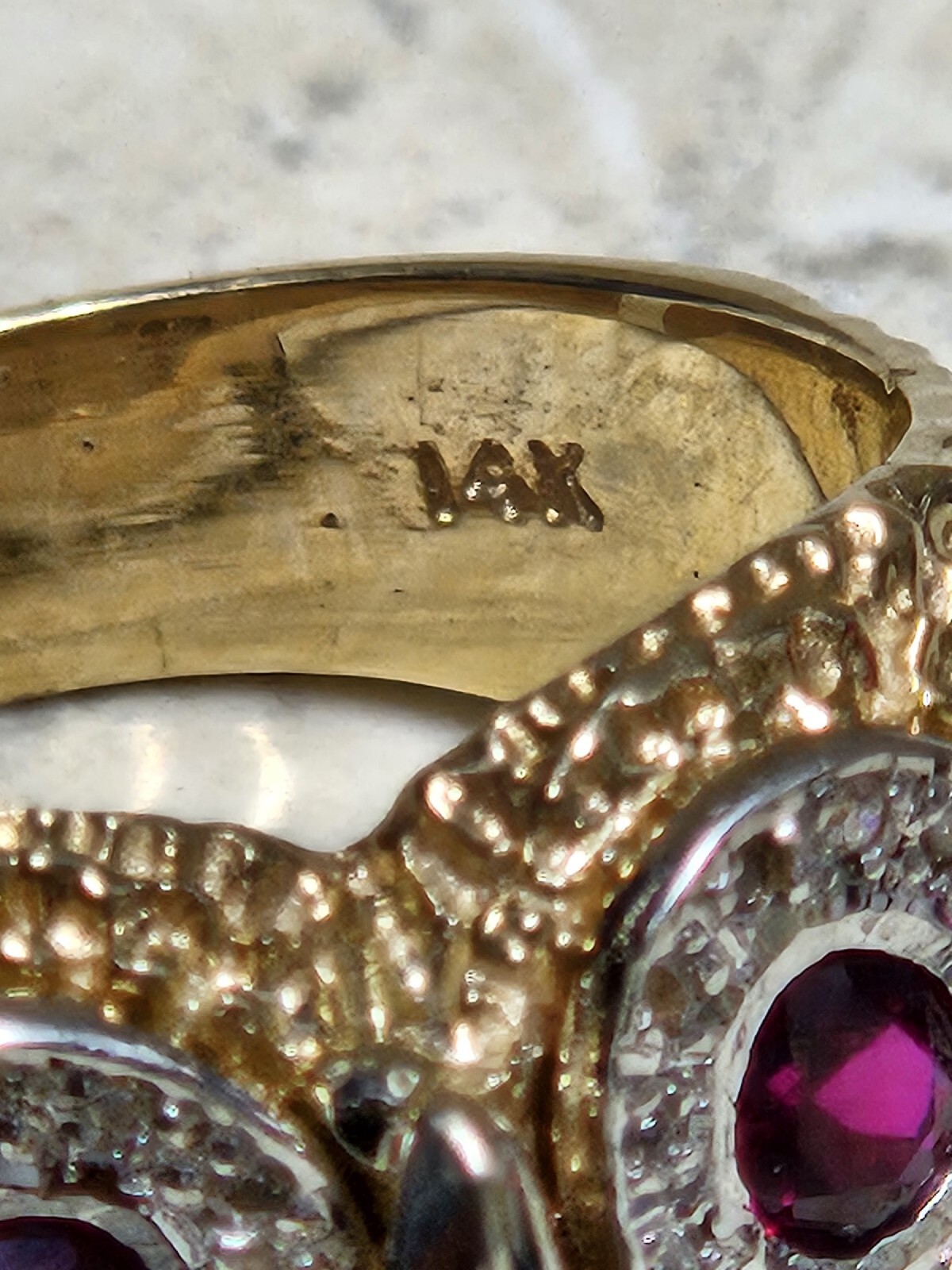 14kt Mens Owel Ring
