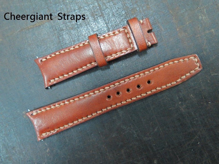 IWC Pilot Mark XV curved end leather strap watch band Made In Taiwan Cheergiant
