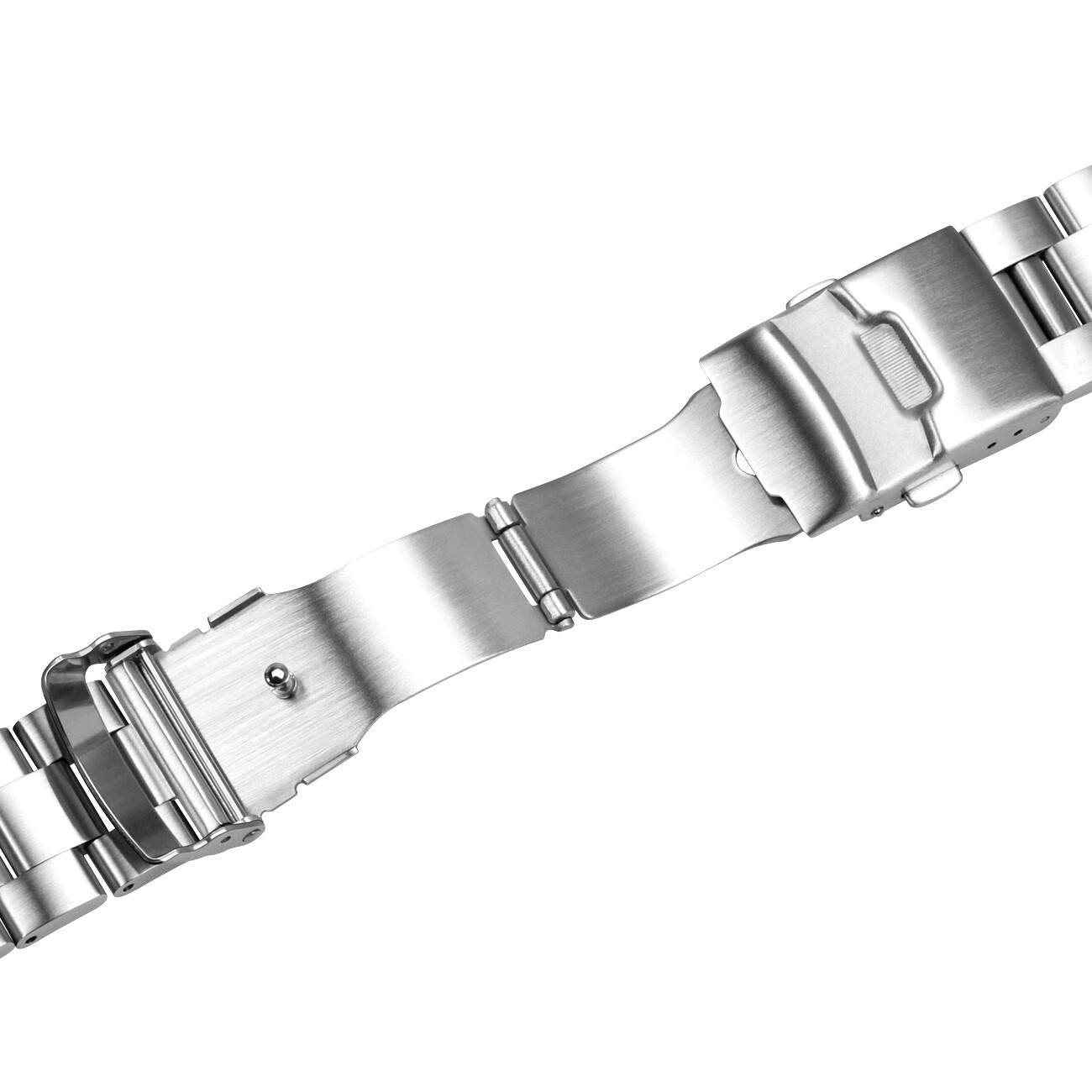 20 22mm Silver Stainless Steel Watch Band Metal Bracelet Curved Ends Fits Seiko
