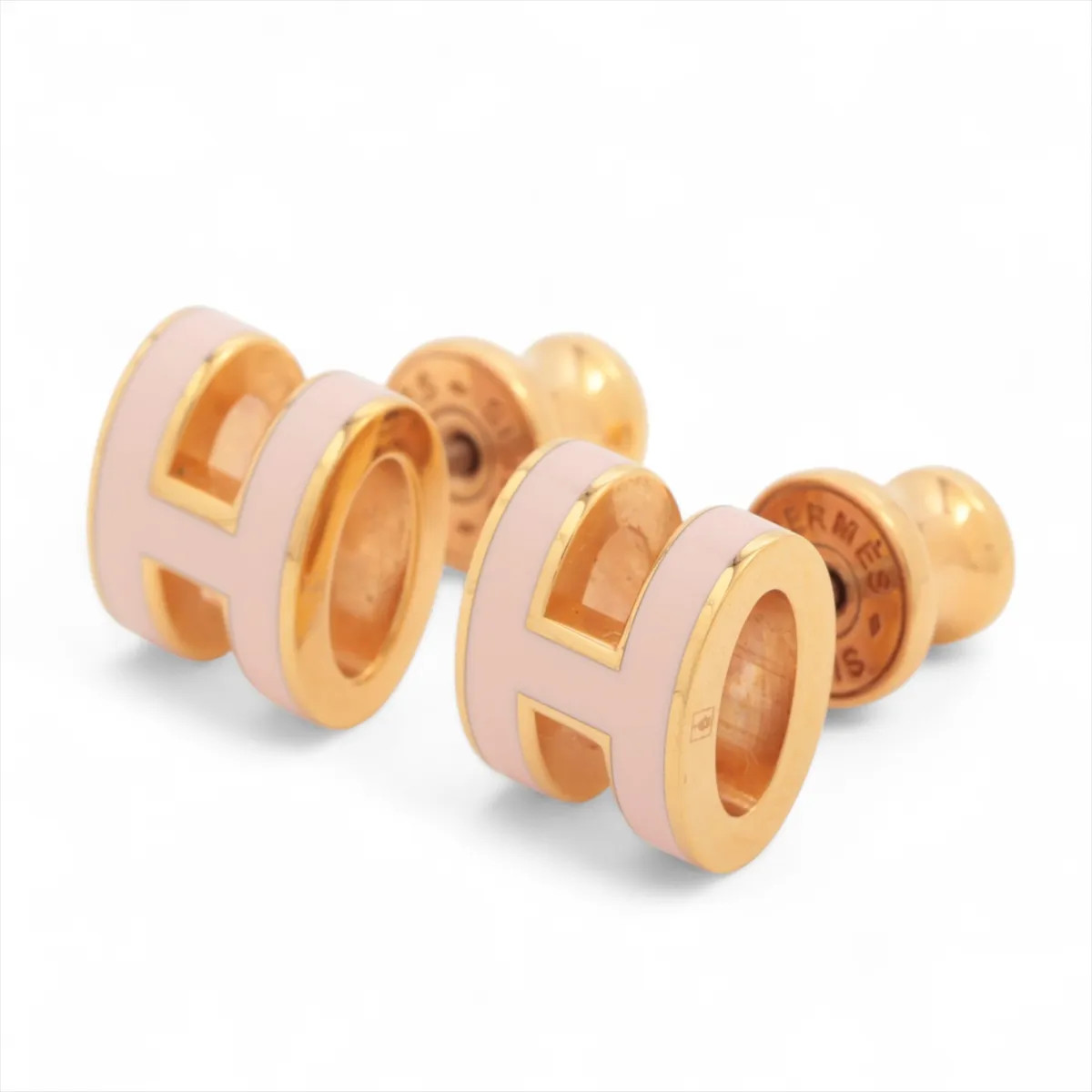 Hermès Mini-pop H ST0274 Piercing jewelry (for both ears) GP Gold x pink