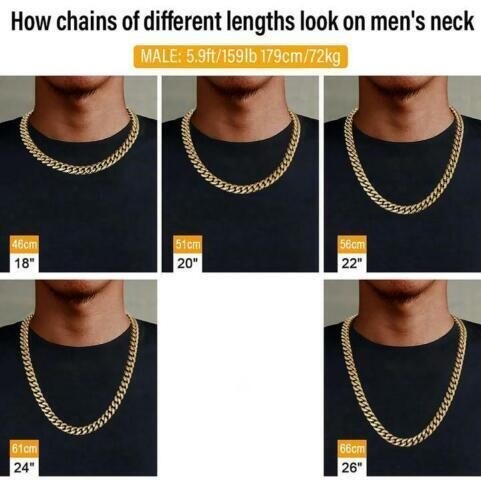 24inch Solid 14K Gold Plated Hip Hop Men’s Heavy Miami Cuban Link Chain Bracelet