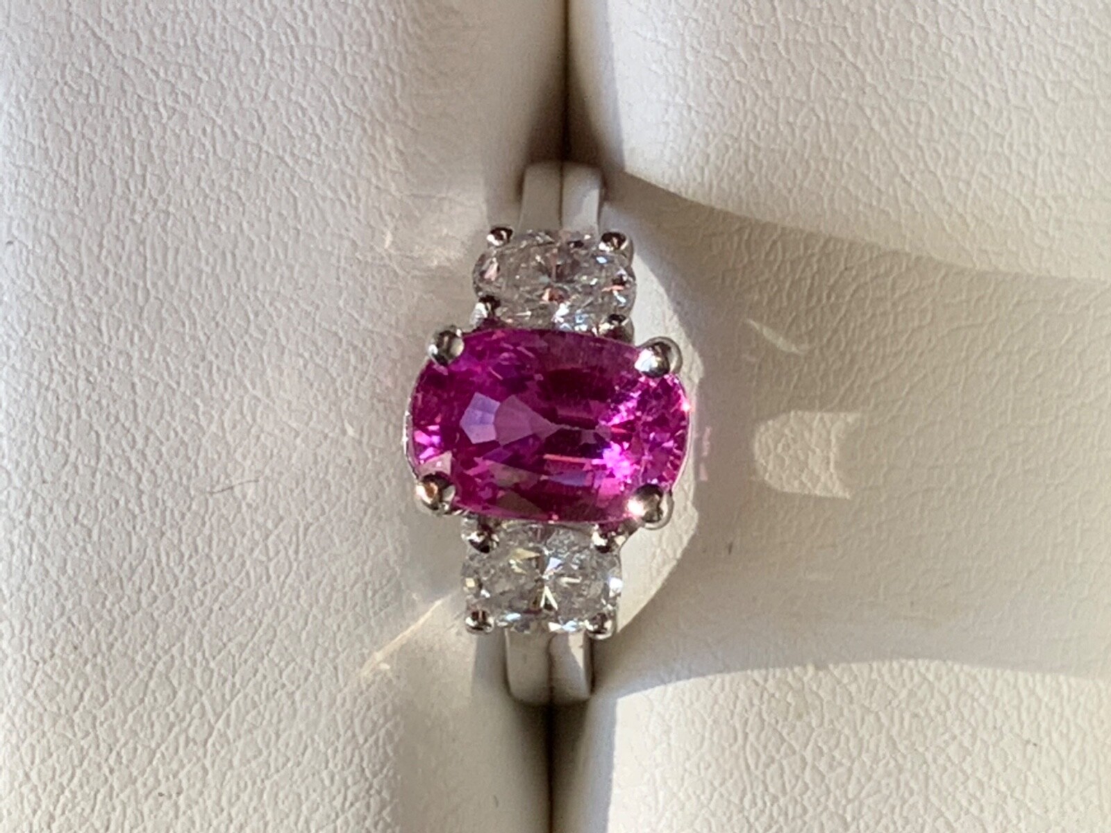 PINK SAPPHIRE Engagement Ring – 3.85 Tct 100% Natural -NO HEAT- No Be Treatment 