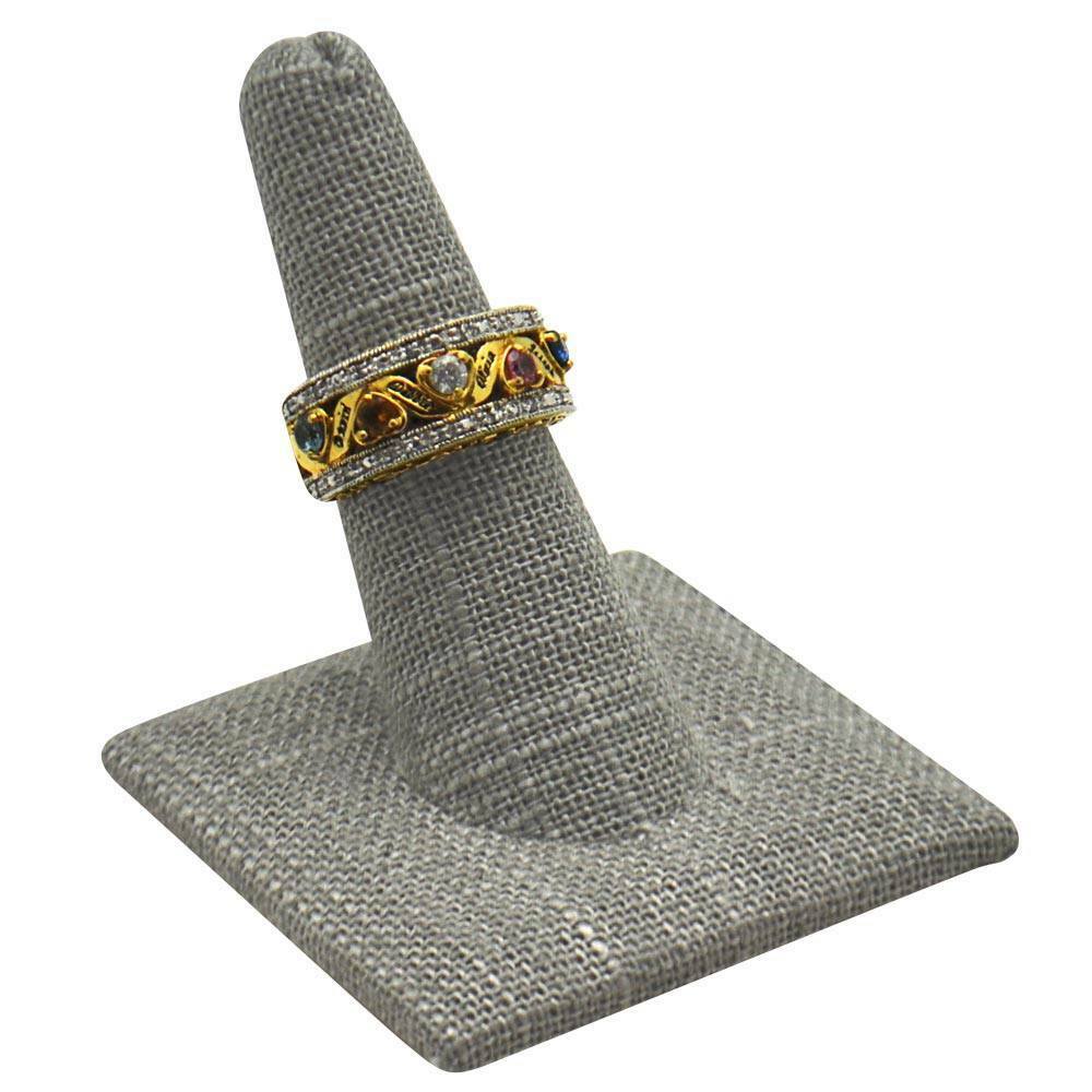 Grey Finger Ring Display Stand Jewelry Ring Display Countertop Display Showcase