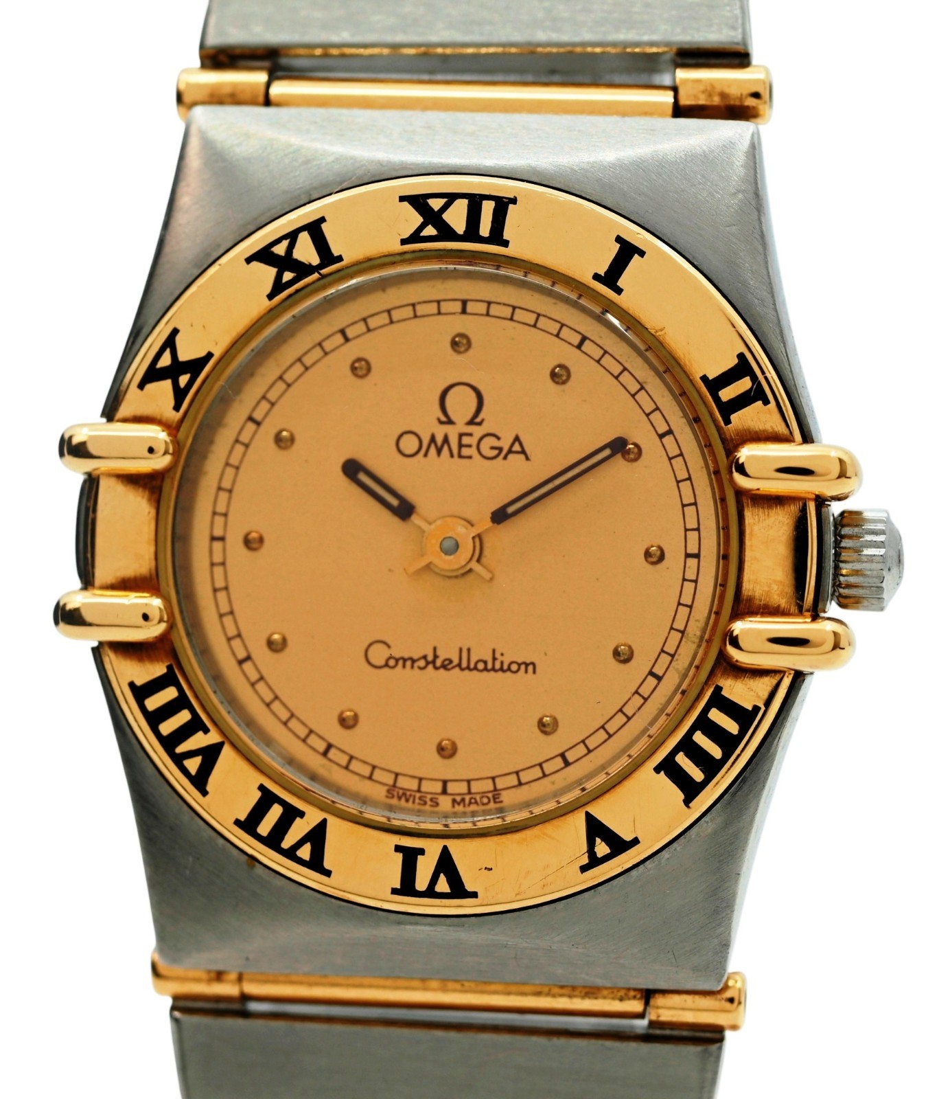 Omega 22.5mm Ladies Constellation 18k Gold Full Bar Swiss Watch! Ref: 795.1080!