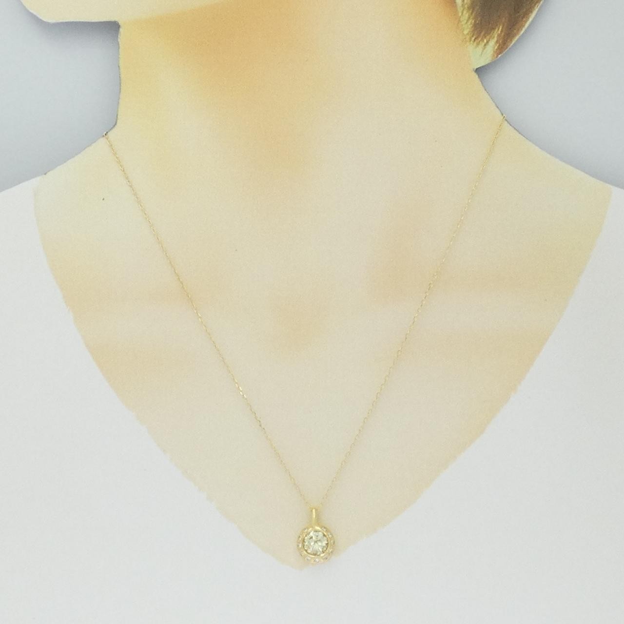 Authentic 18K Yellow Gold Diamond Necklace 1.14CT #270-004-157-8572