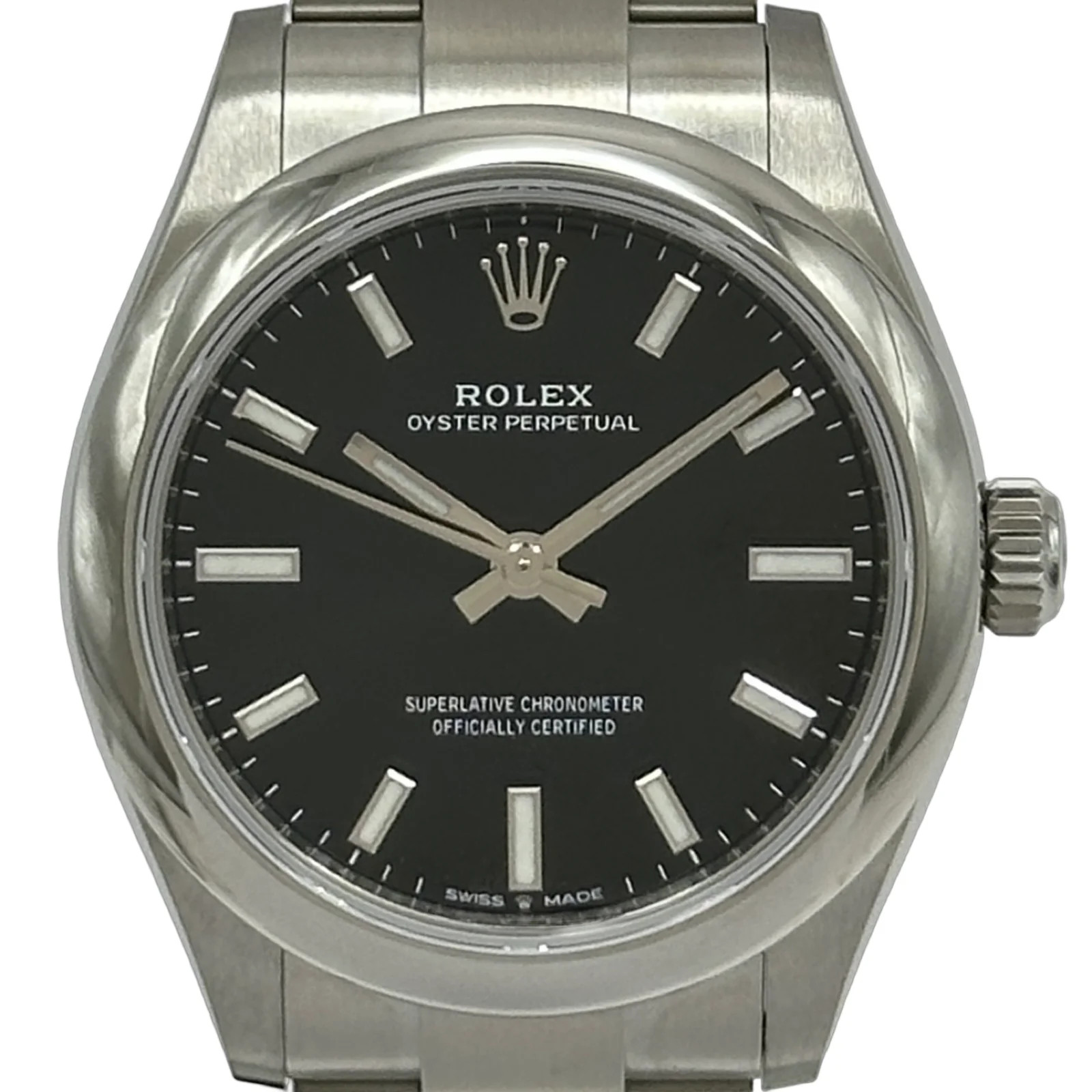 ROLEX 31 277200 31mm Stainless Steel Black Dial Automatic Watch OKW2573