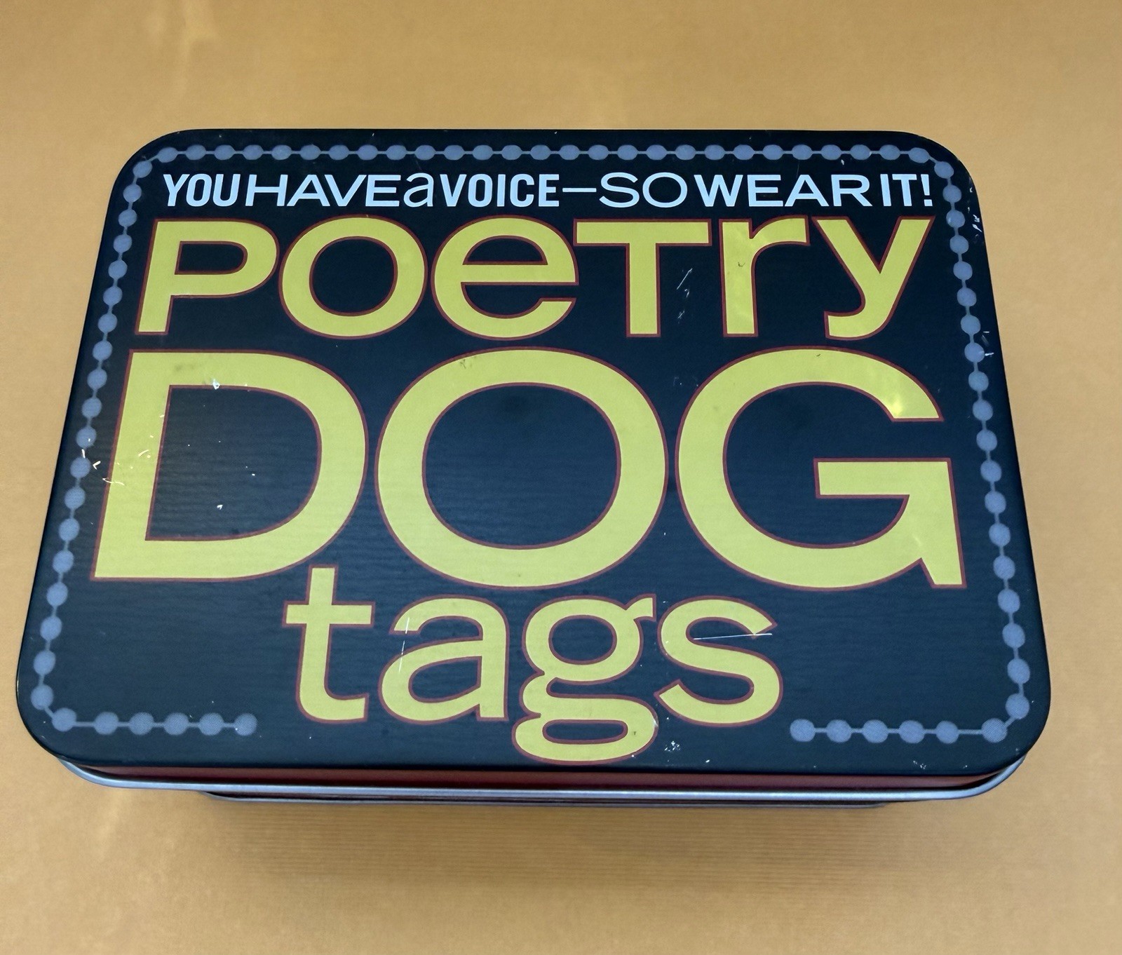 Poetry Dog Tags Necklace Pendant 250 Tags 2 Chains NEW!