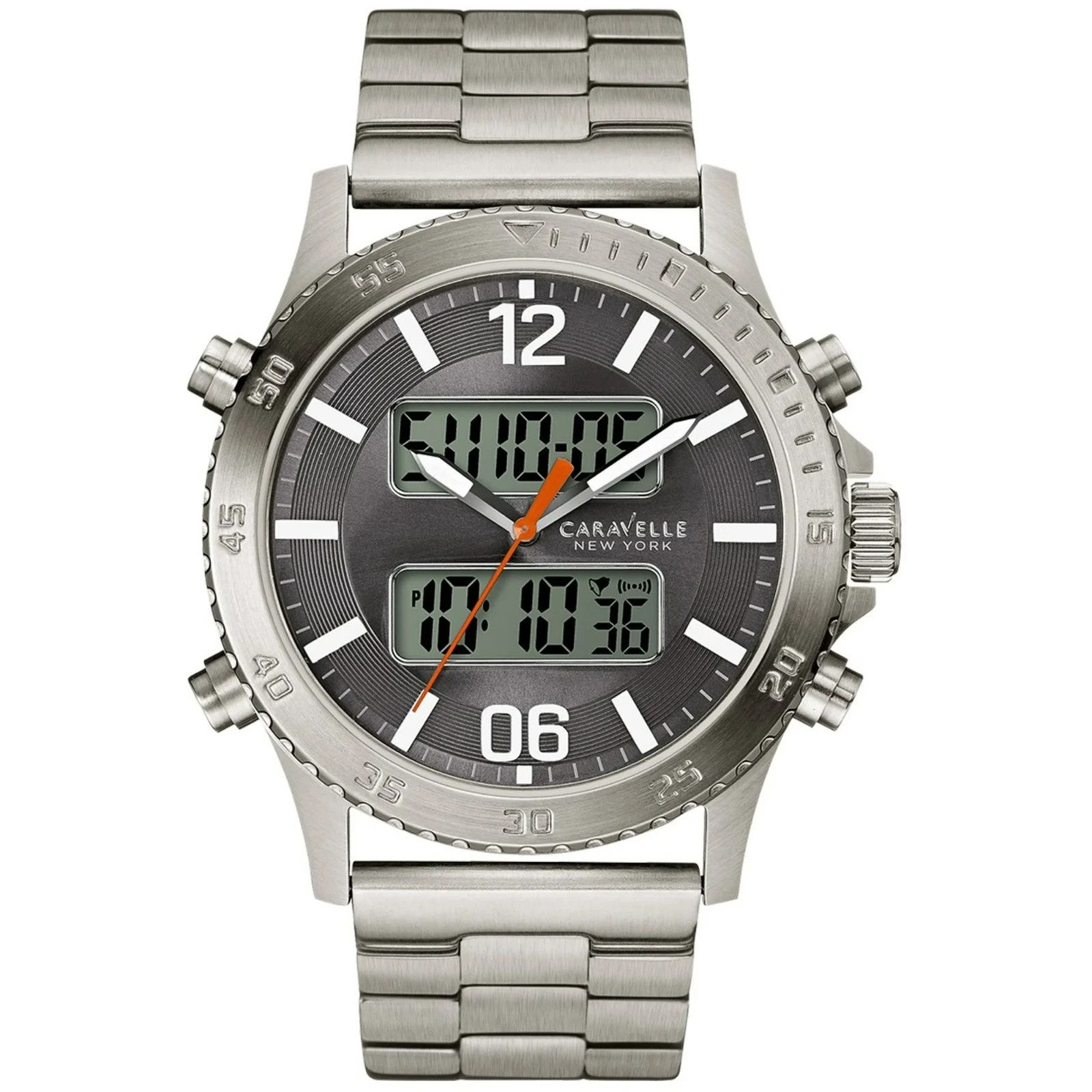 Caravelle New York by Bulova Men’s Stainless and Bracelet Grey Silver 43B141