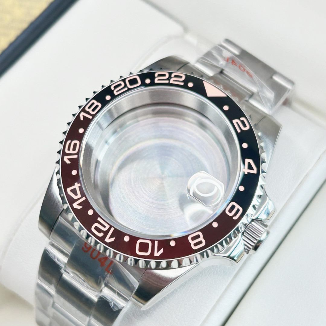 Fit NH35A NH36 Silver Root Beer Watch Brushed Case 20ATM Strap Sapphire Glass