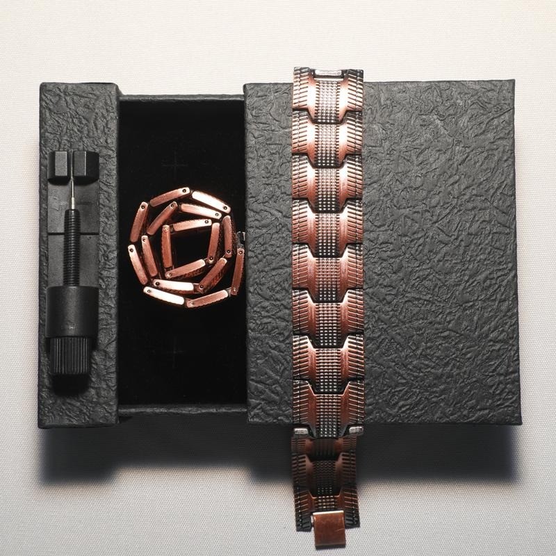 GMOX 99% Man Copper Bracelet Healing Bracelet.Unisex,Hand Made High Gauge Copper