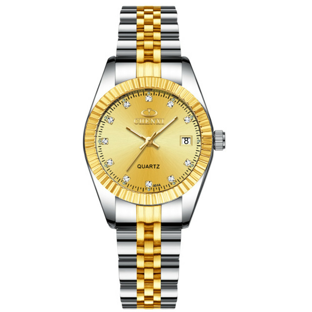 CHENXI Men Quartz Watch Casual Silver Gold Wristwatch Male Calender Watches Gift